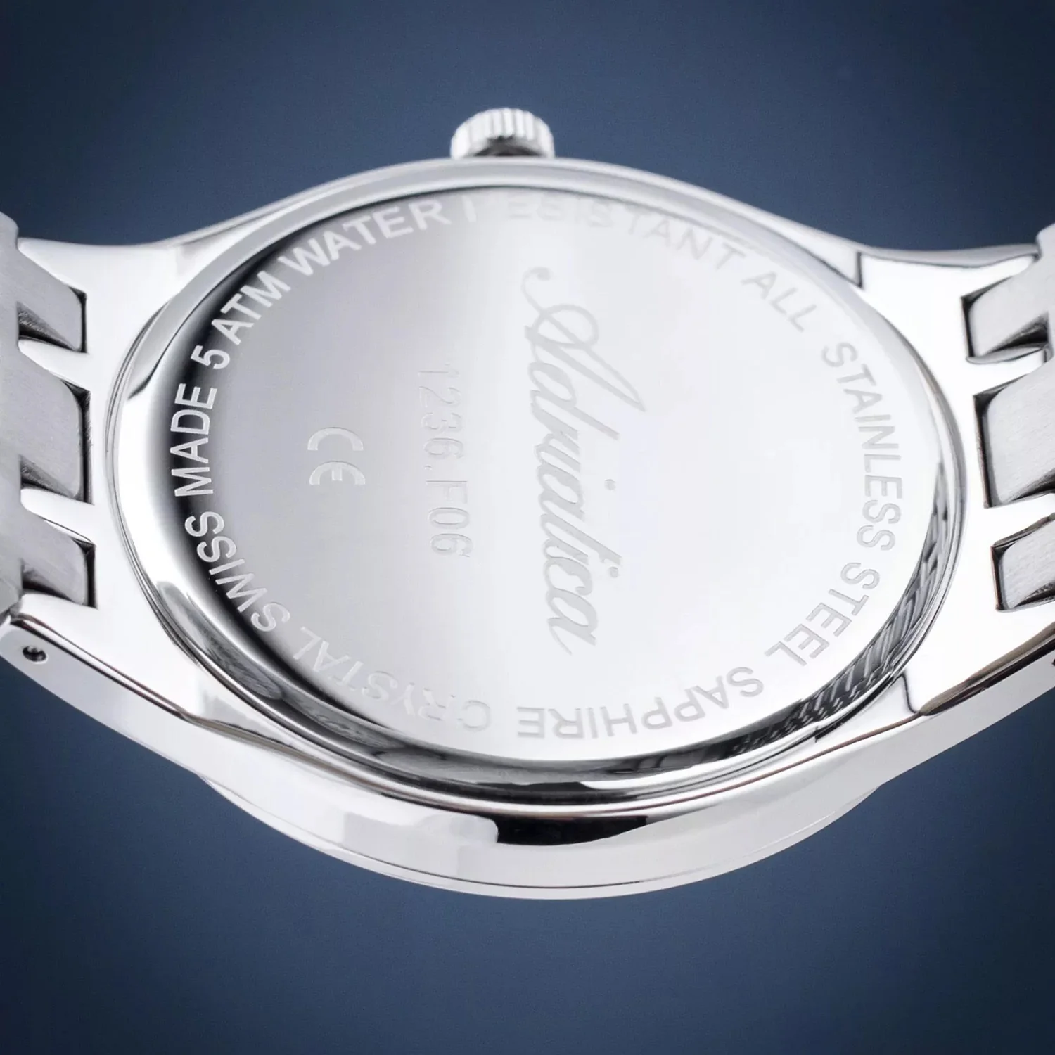 Men Quartz Blue Dial Analog Stainless Steel Watch A1236.5115Q - Image 4