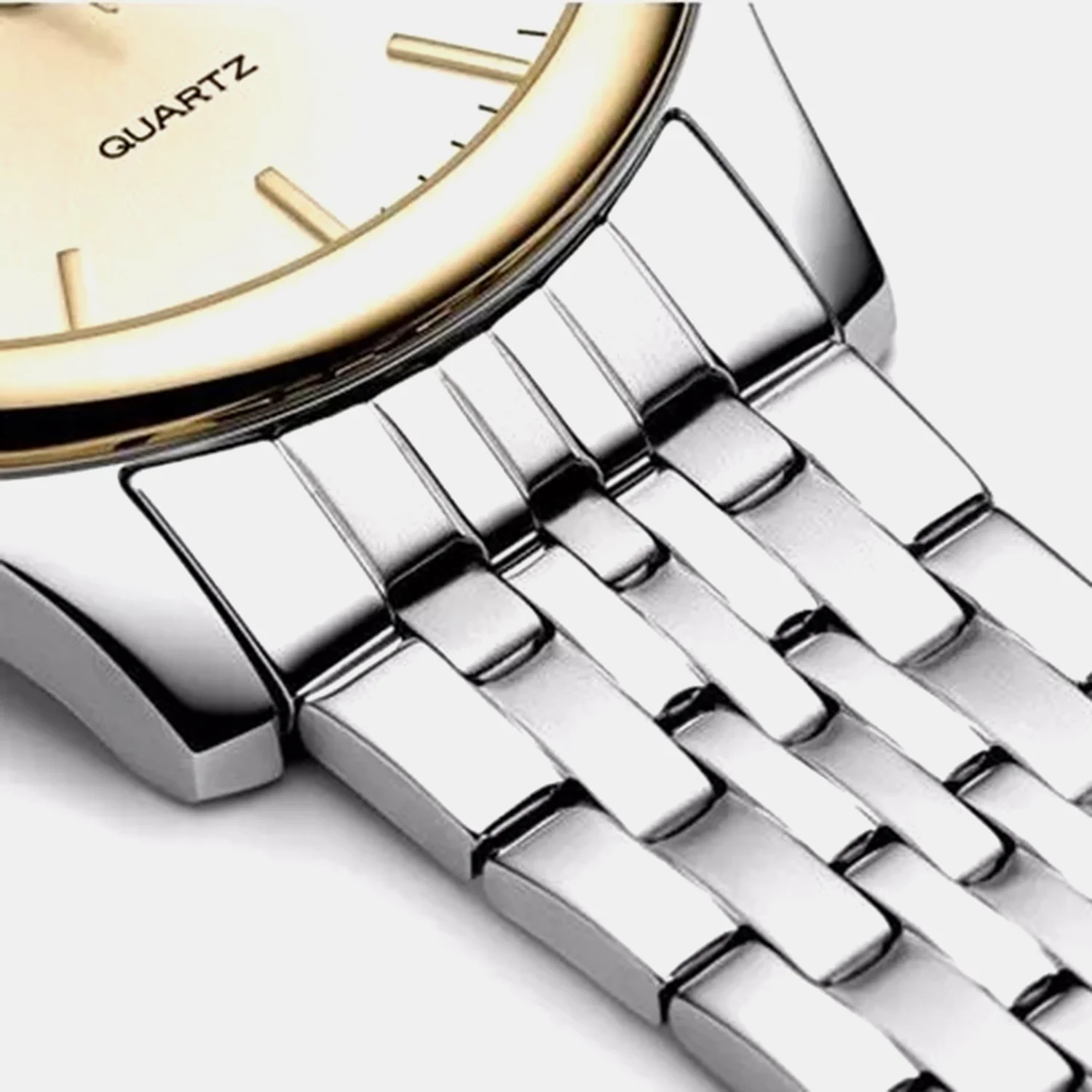 Men Quartz Champagne Dial Analog Stainless Steel Watch A1024.2111Q - Image 5