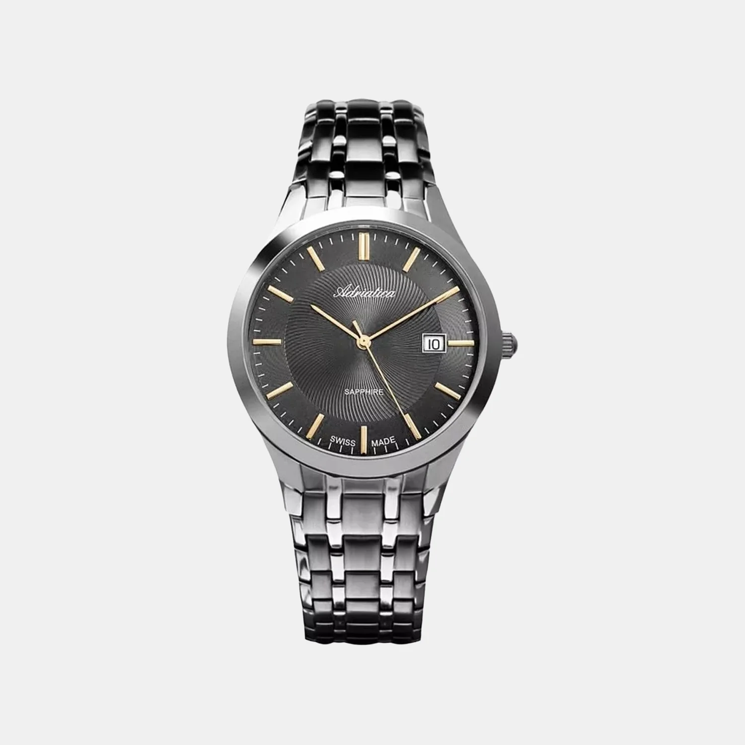 Men Quartz Gun Dial Analog Stainless Steel Watch A1236.S1G6Q