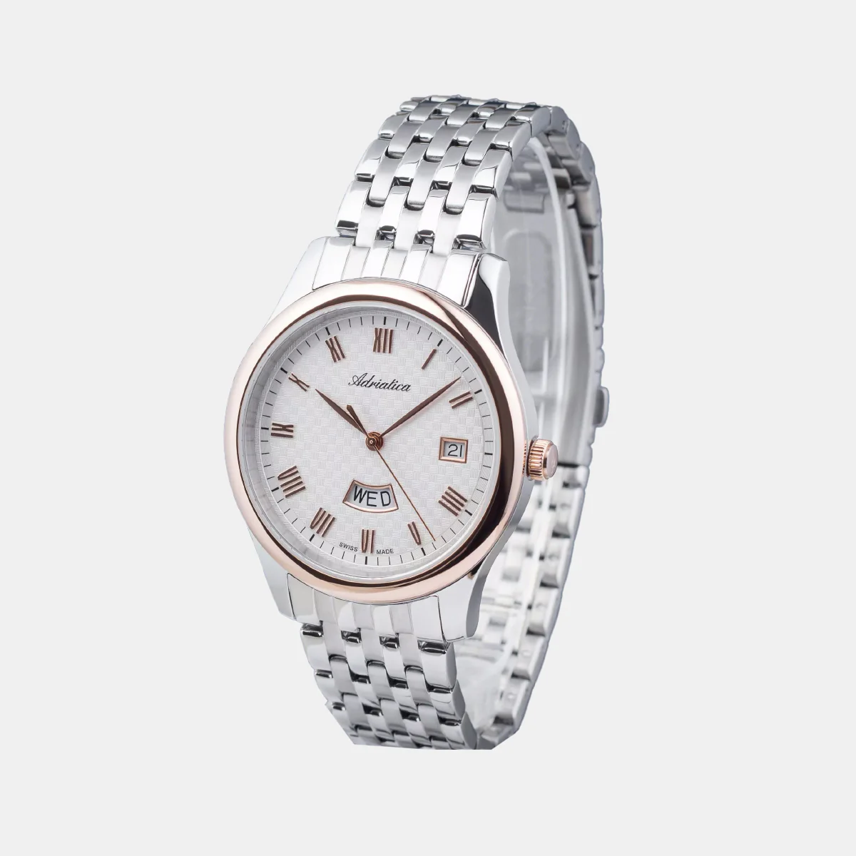 Men Quartz Silver Dial Analog Stainless Steel Watch A1025.R163Q - Image 3