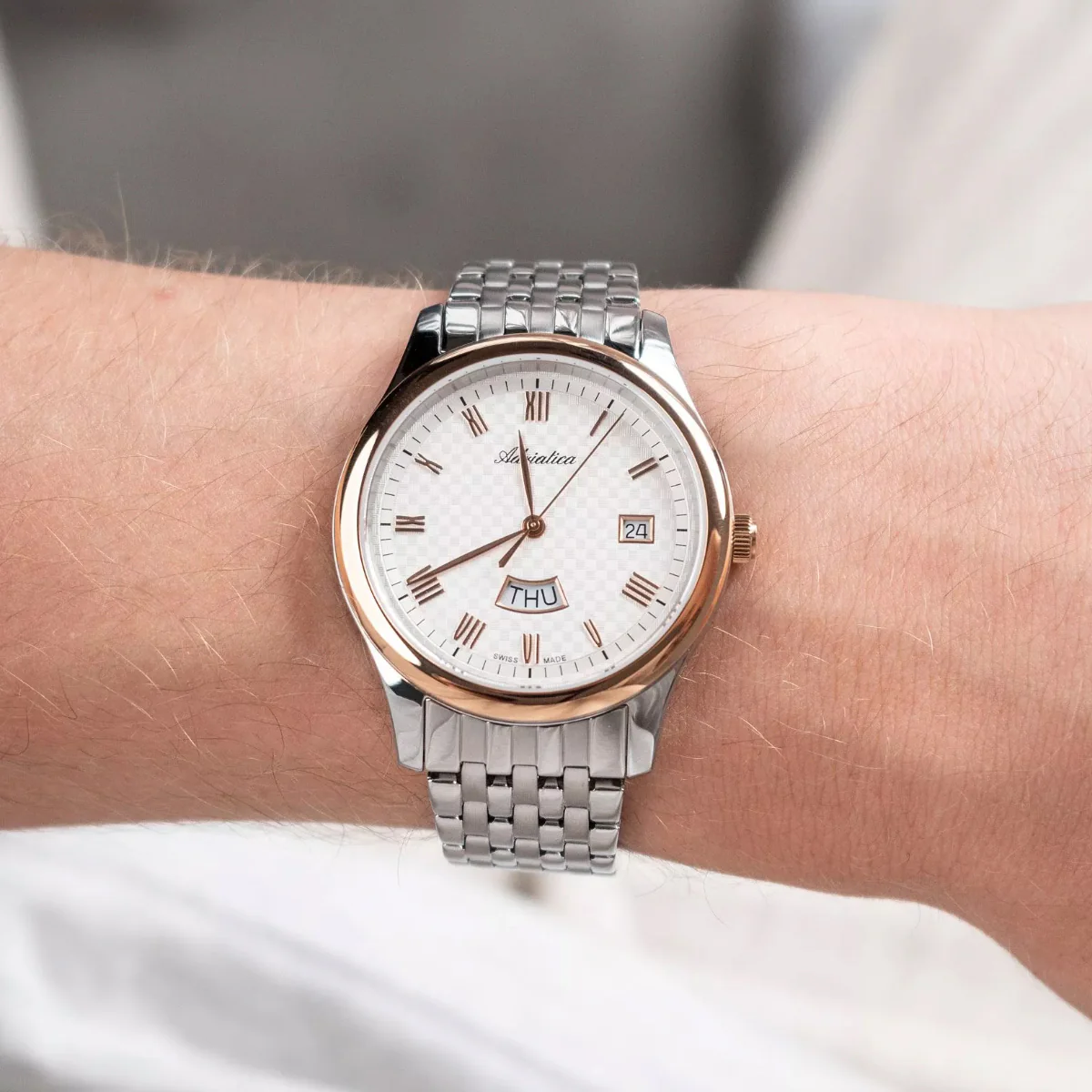 Men Quartz Silver Dial Analog Stainless Steel Watch A1025.R163Q - Image 6