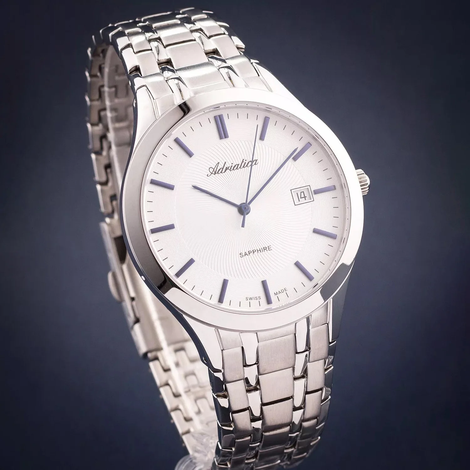 Men Quartz Silver Dial Analog Stainless Steel Watch A1236.51B3Q - Image 3