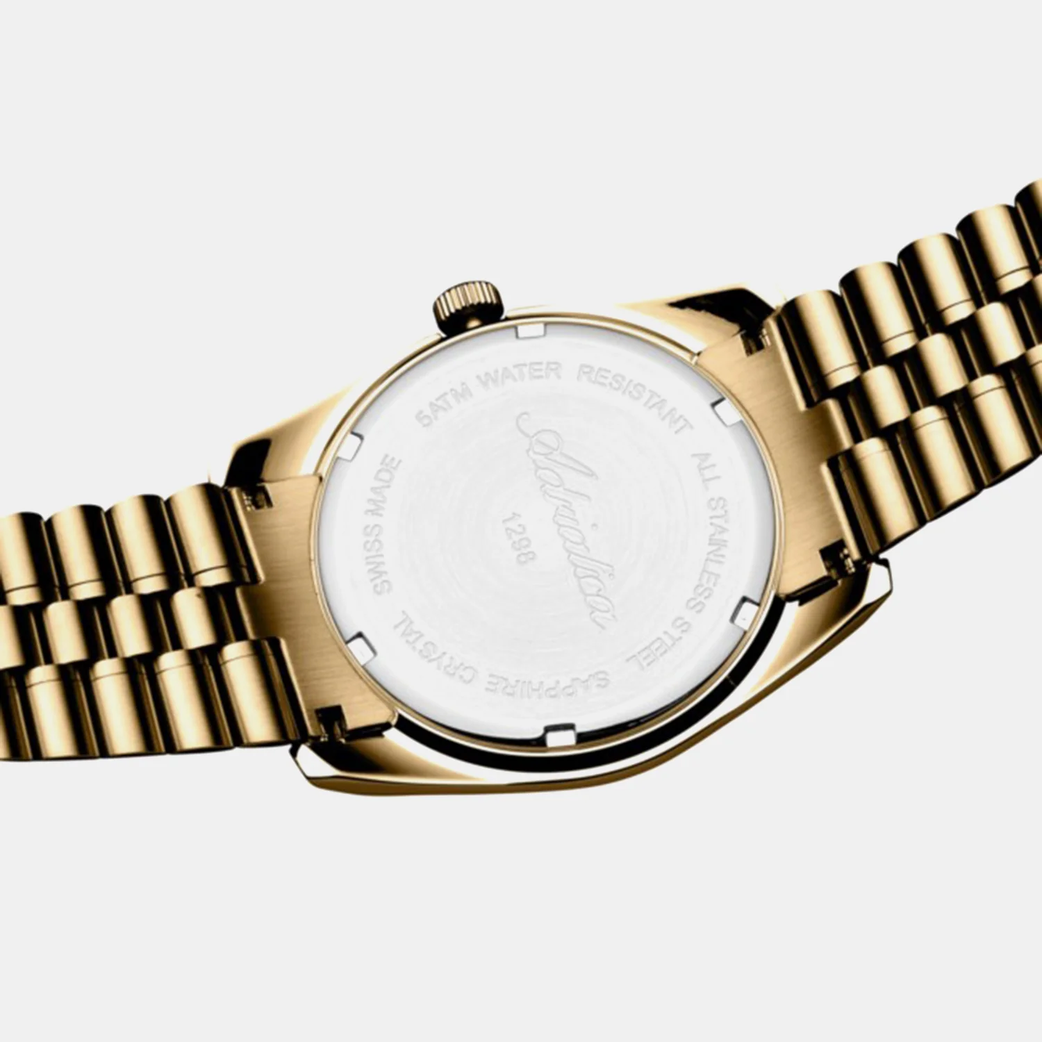 Pairs Men Quartz Gun Dial Analog Stainless Steel Watch A1298.1116Q - Image 5