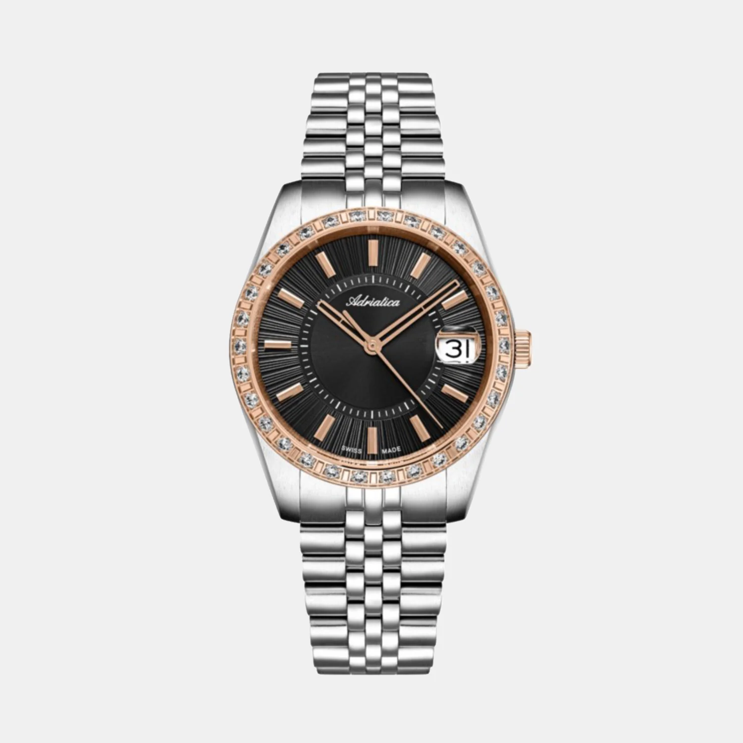 Precious Women Quartz Black Dial Analog Stainless Steel Watch A3801.R116QZ - Image 2