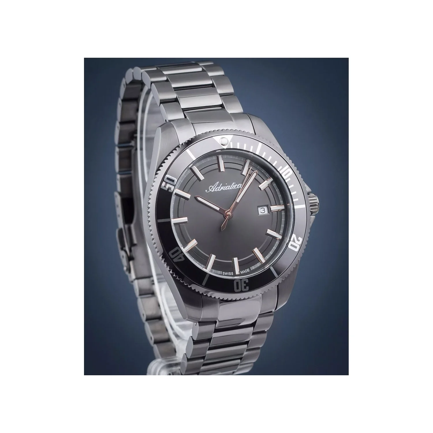Premiere Men Quartz Black Dial Analog Stainless Steel Watch A1139.S1R6Q - Image 2