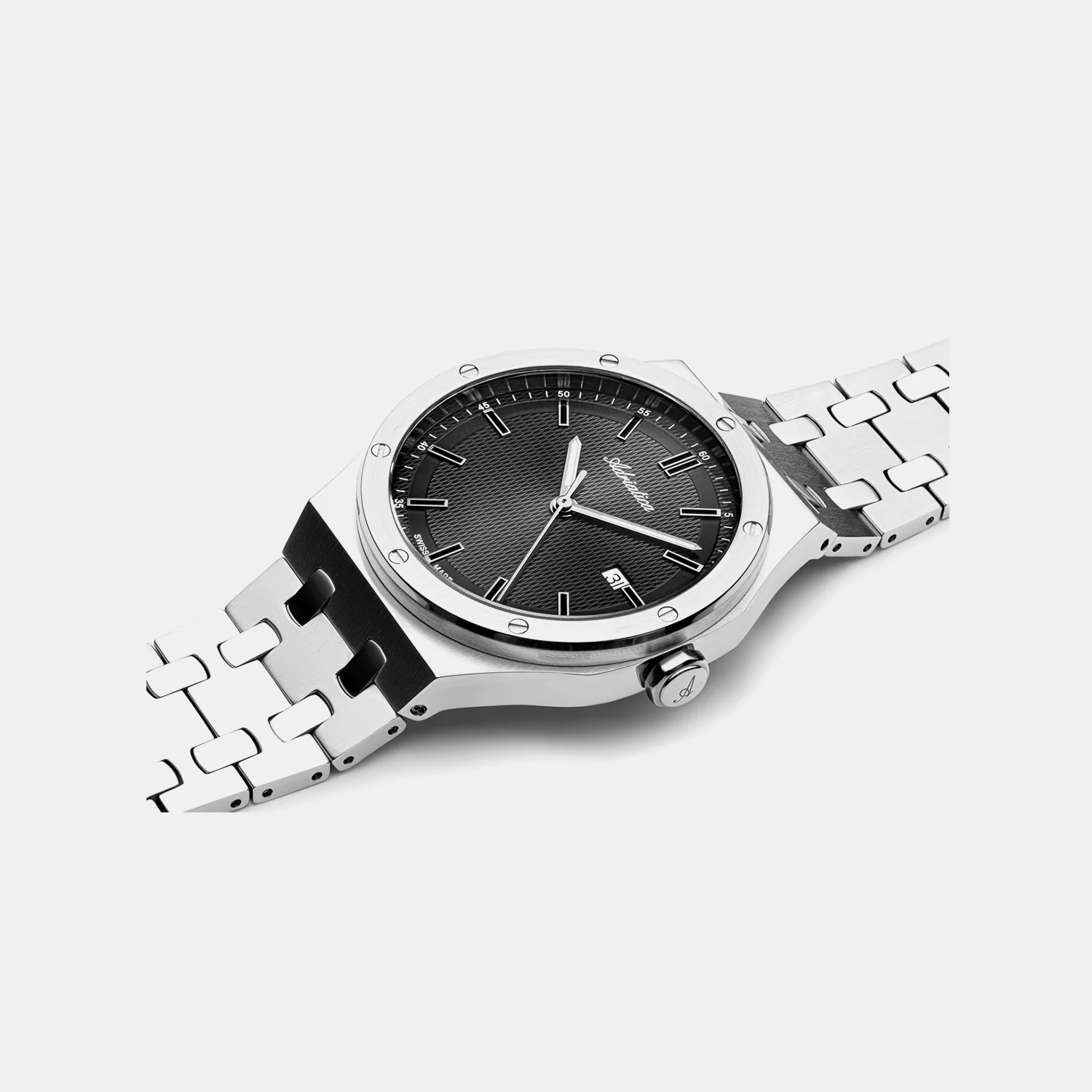 Premiere Men Quartz Gun Dial Analog Stainless Steel Watch A8337.5116Q - Image 2