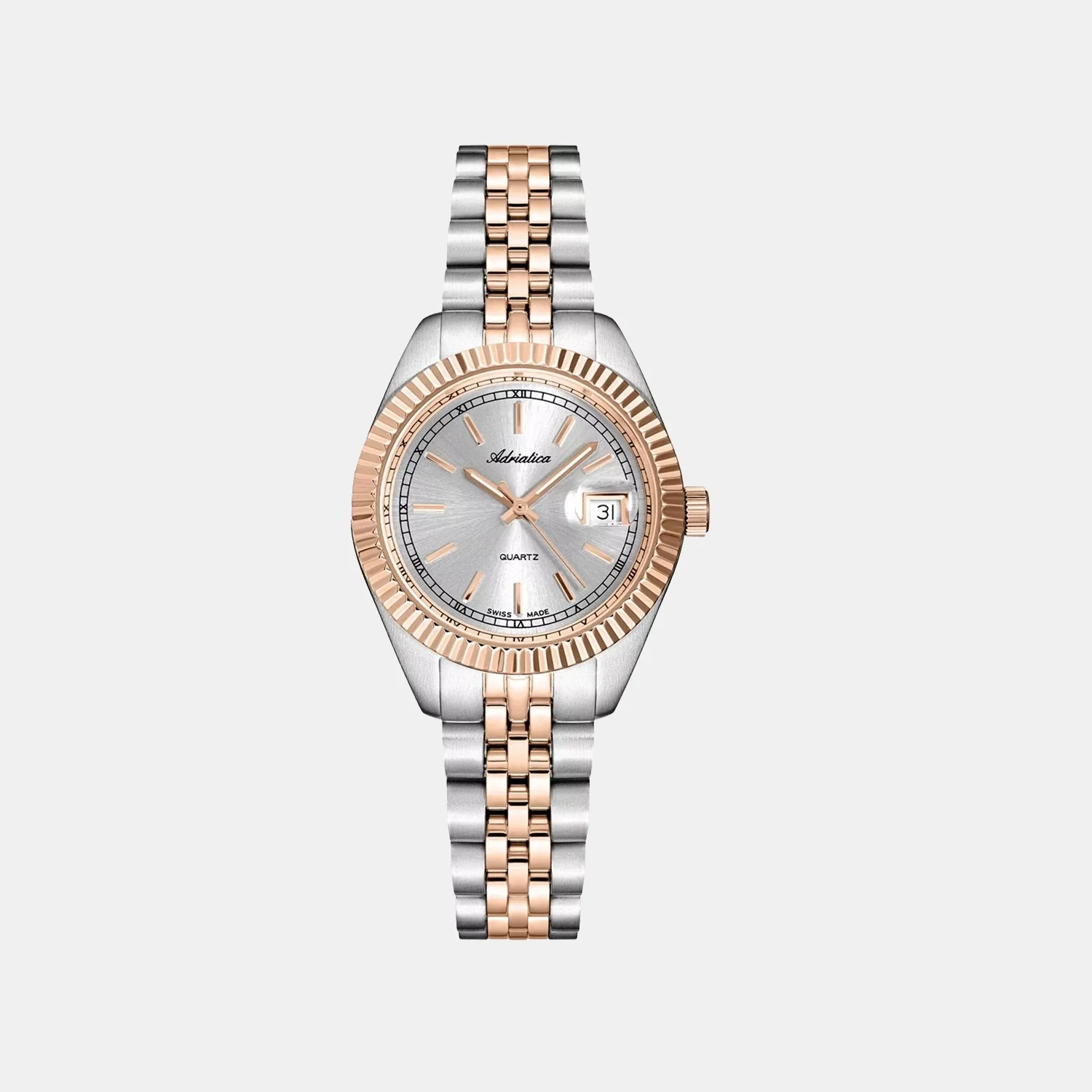 Women Quartz Grey Dial Analog Stainless Steel Watch A3090.R117Q