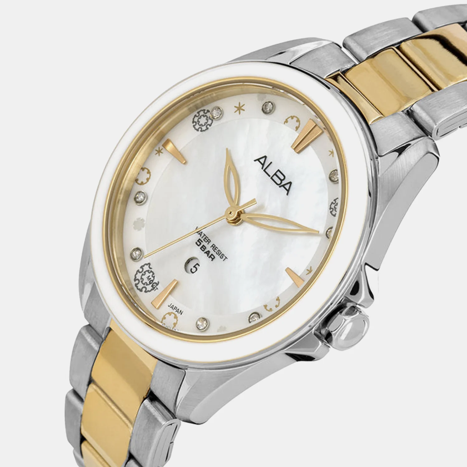 Fashion Women Quartz Mother Of Pearl Dial Analog Stainless Steel Watch AH7DV3X1 - Image 2