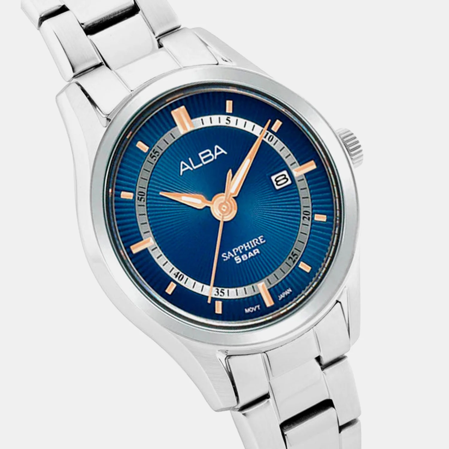 Men Quartz Blue Dial Analog Stainless Steel Watch AS9R17X1 - Image 5