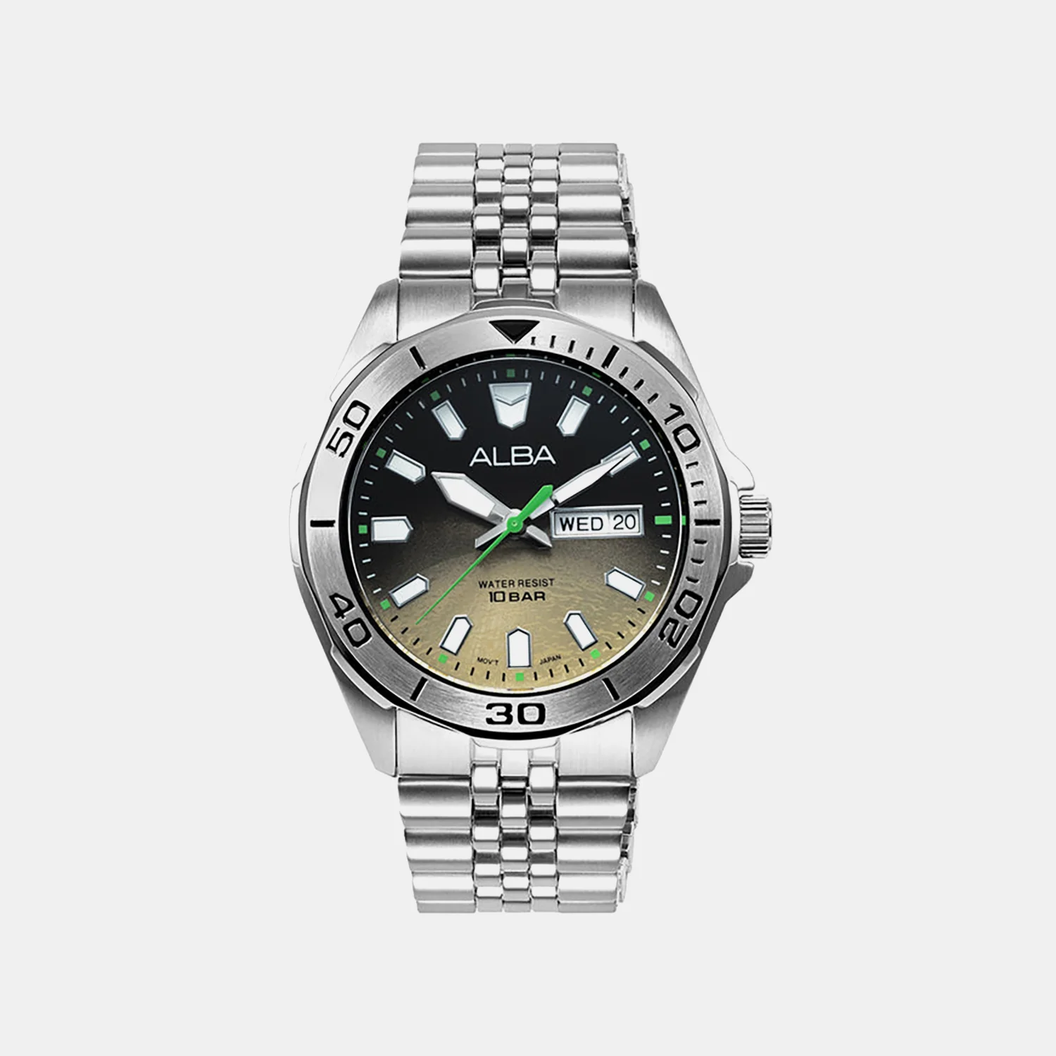 Men Quartz Dual Tone Dial Analog Stainless Steel Watch AV3585X1