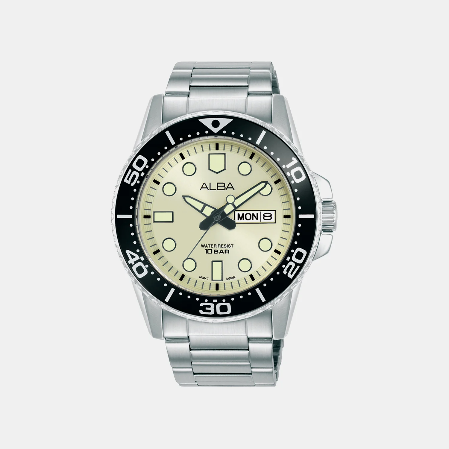 Men Quartz Light Champagne Dial Analog Stainless Steel Watch AV3601X1