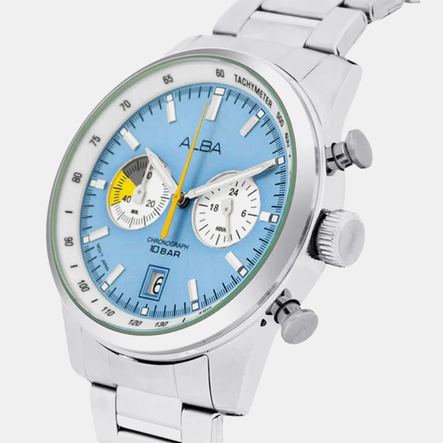 Signa Men Quartz Blue Dial Chronograph Stainless Steel Watch A4B011X1 - Image 2