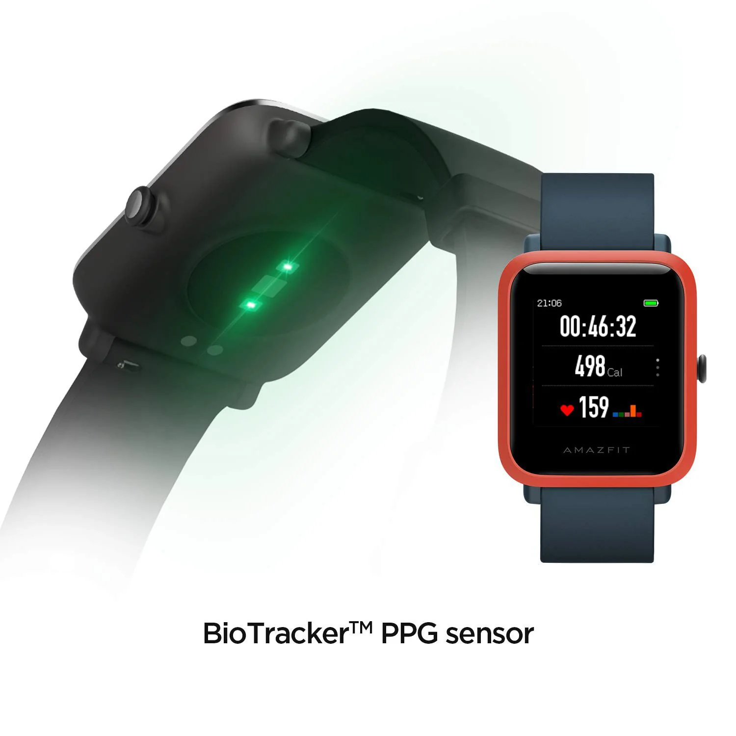 Bip Unisex Quartz Black Dial Digital Watch Bip Orange - Image 3