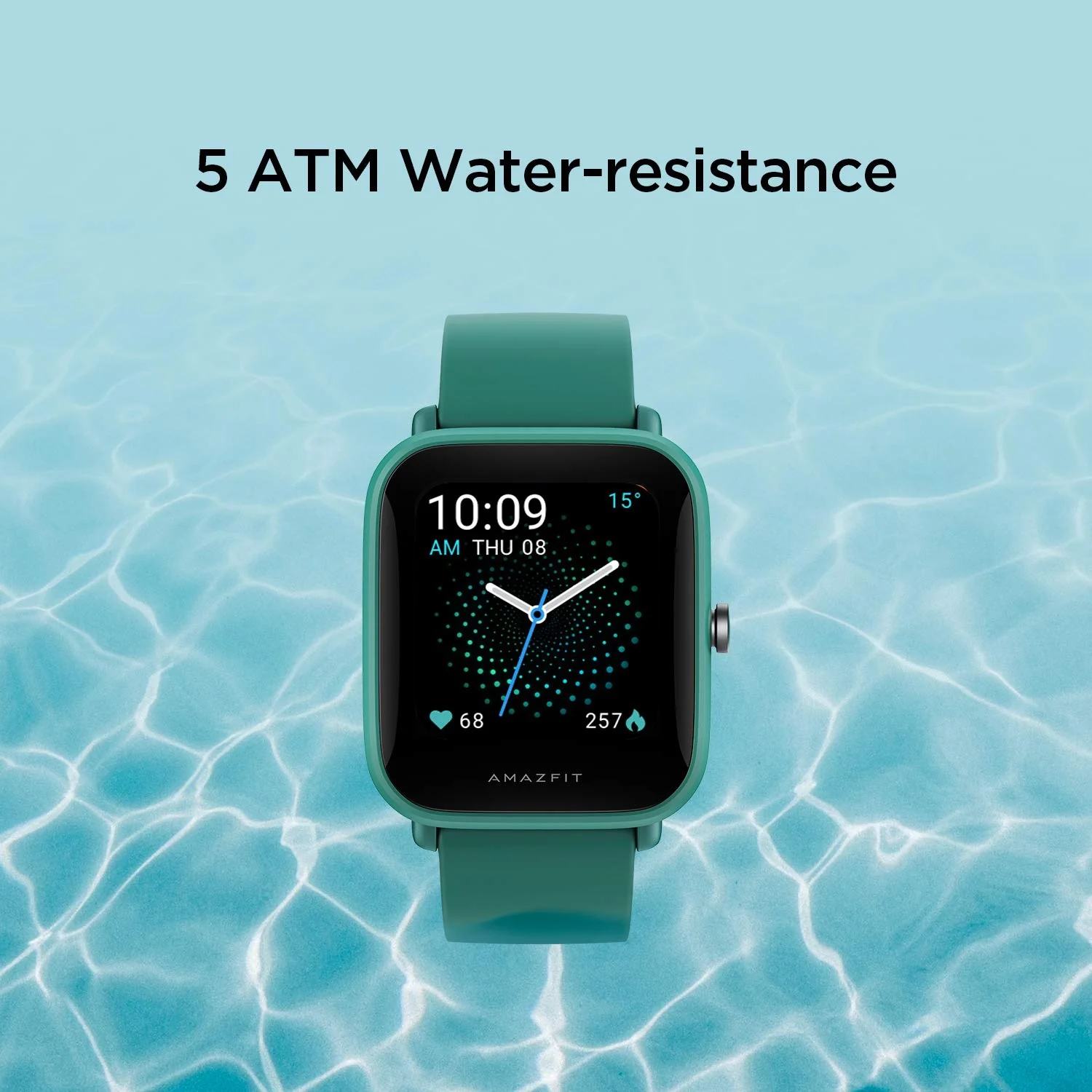 Unisex Processor Green Dial LCD Silicone Watch BIP U PRO GREEN - Image 2