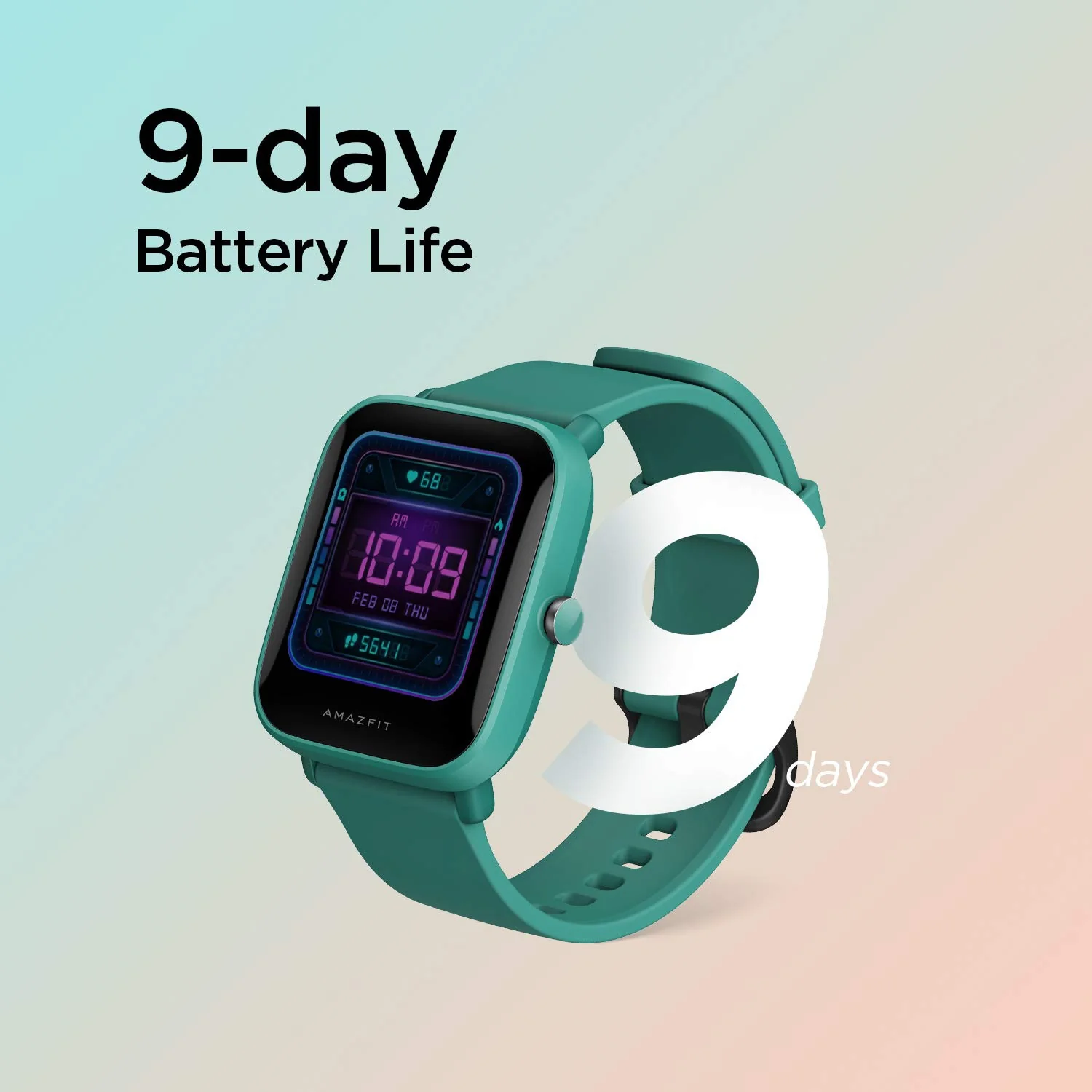 Unisex Processor Green Dial LCD Silicone Watch BIP U PRO GREEN - Image 3