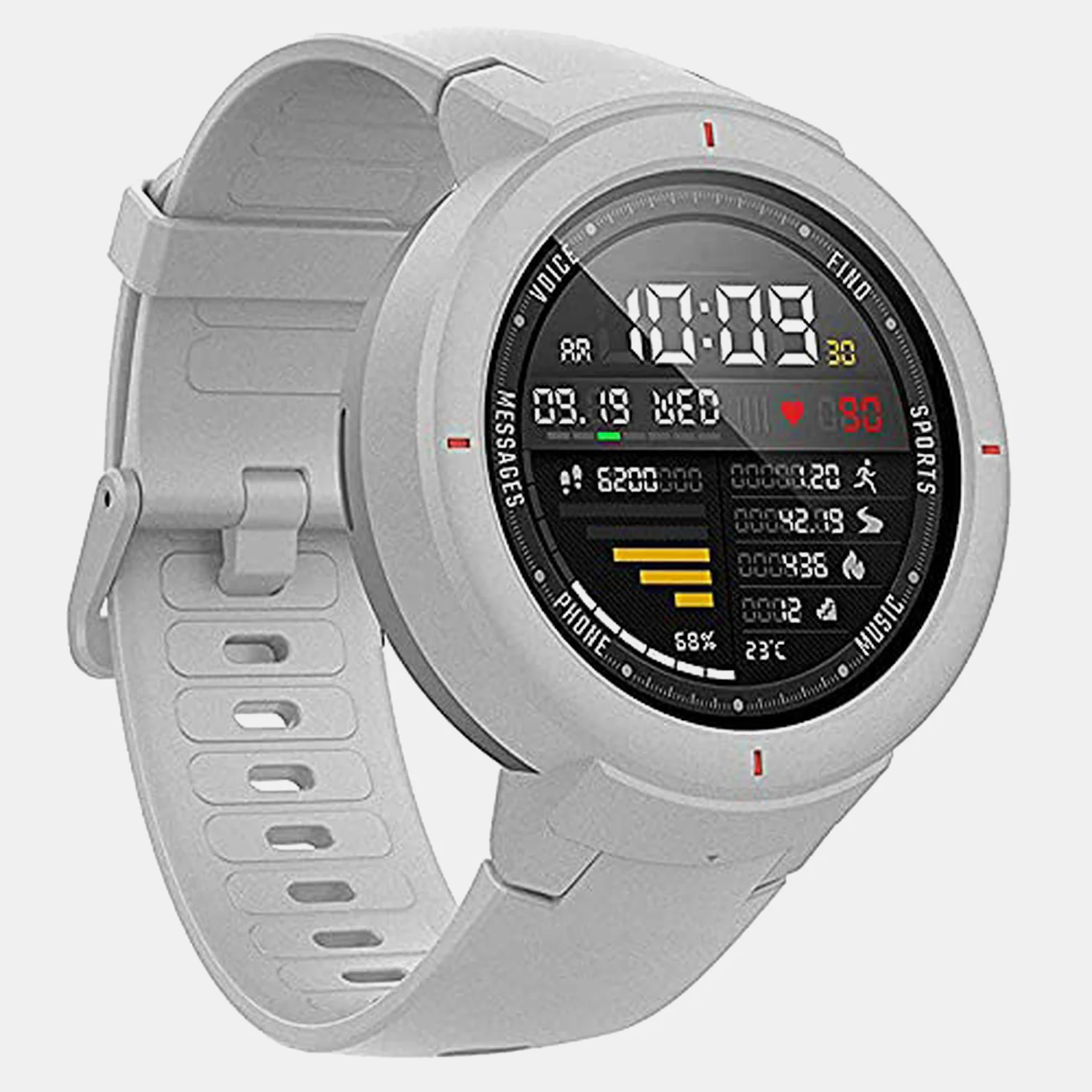 Verge Unisex Quartz White Dial Digital Silicone Watch Verge White - Image 2