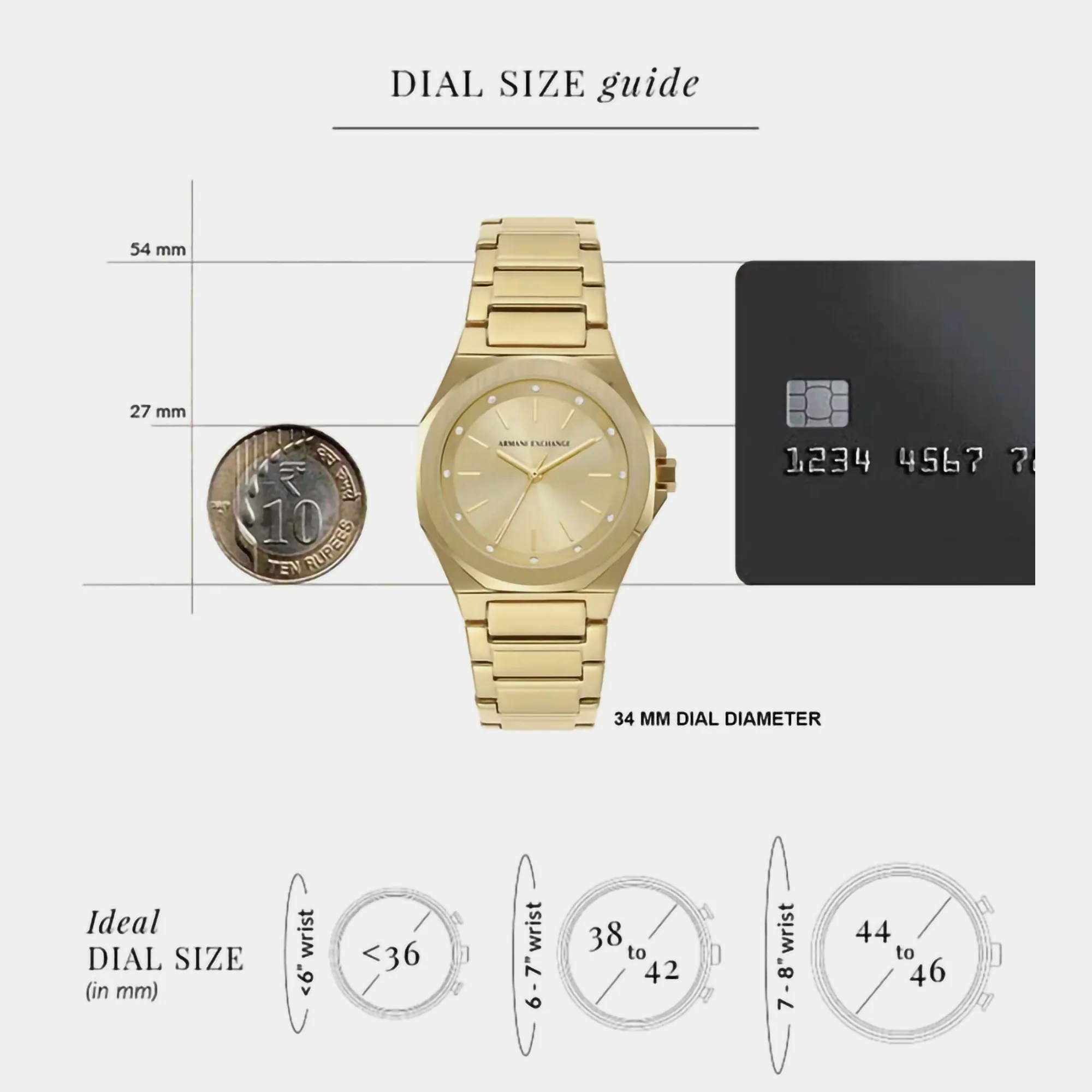 Andrea Women Quartz Gold Dial Analog Stainless Steel Watch AX4608 - Image 8