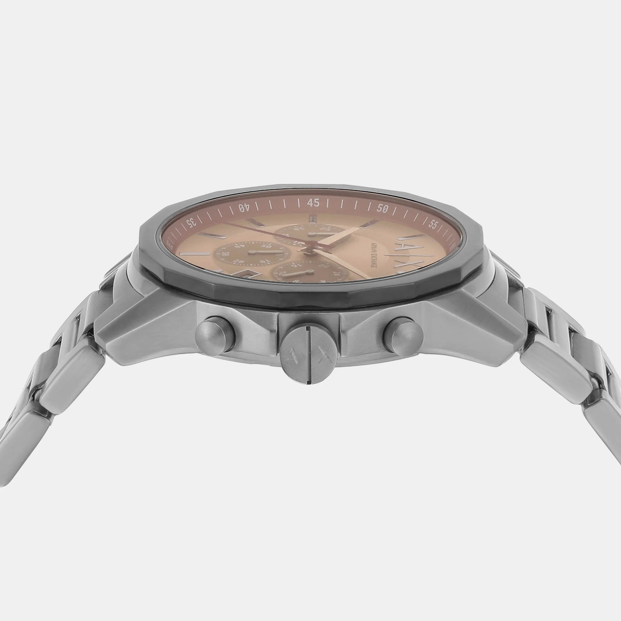 Banks Men Quartz Silver Dial Chronograph Stainless Steel Watch AX1745 - Image 4