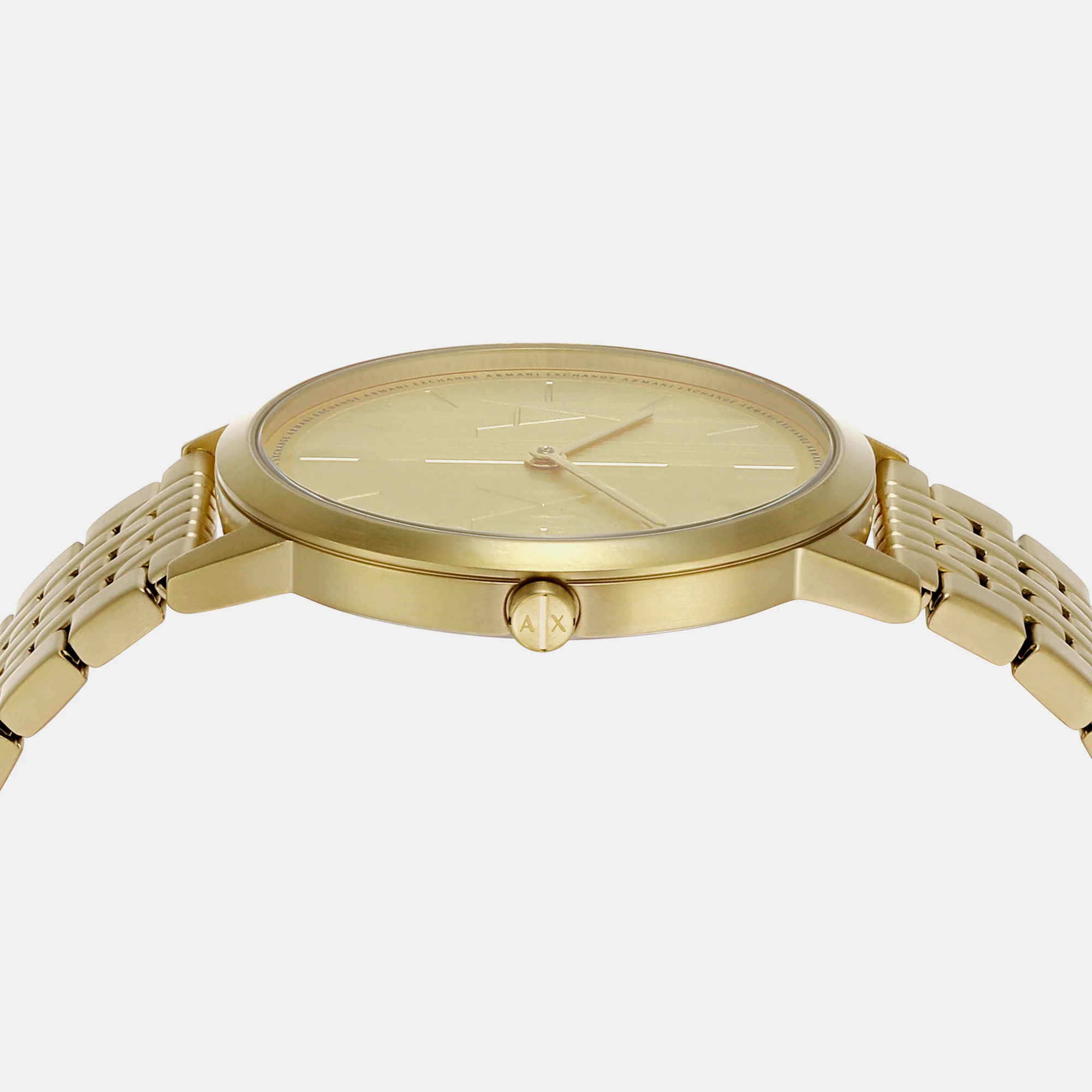 Dale Men Quartz Gold Dial Analog Stainless Steel Watch AX2871 - Image 4