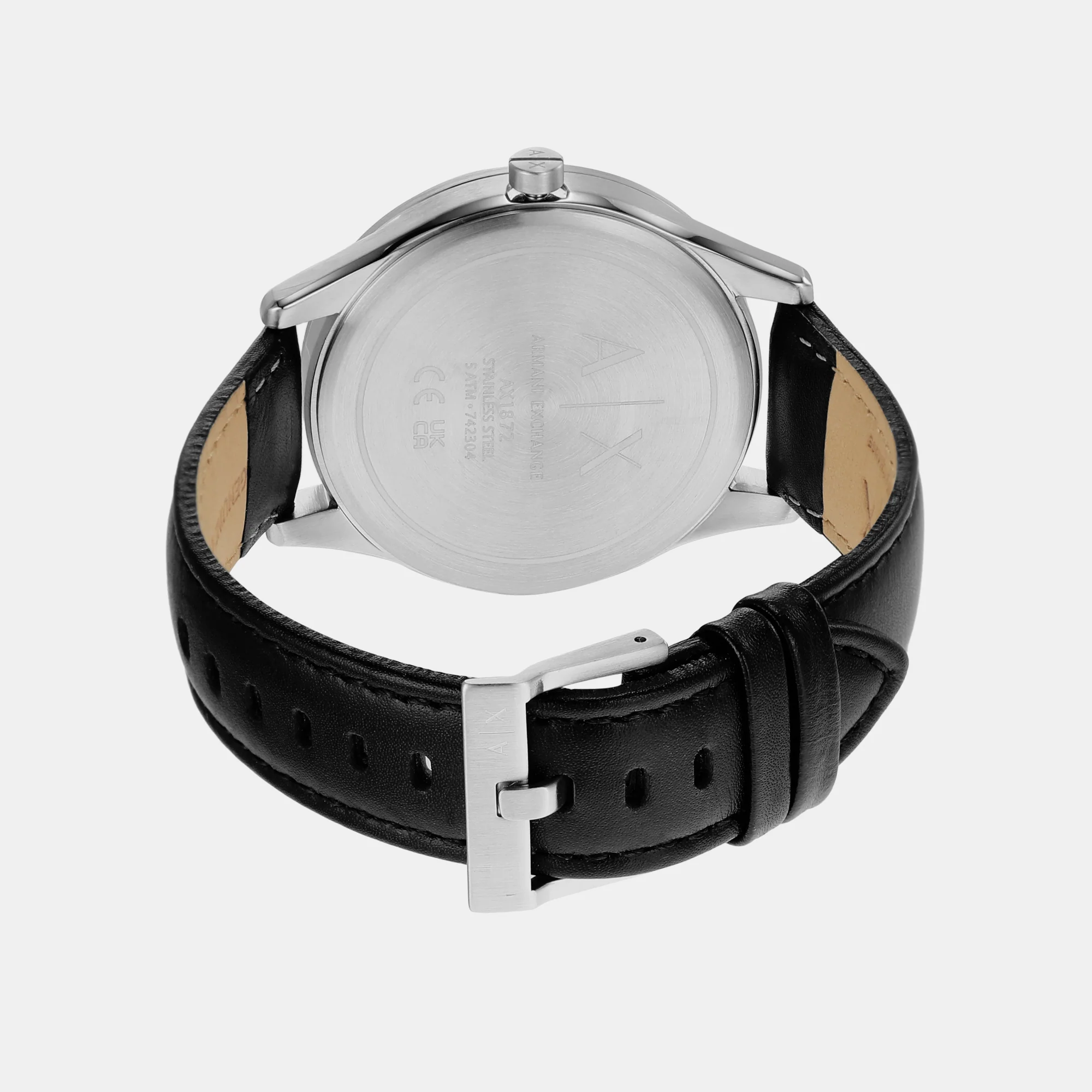 Dante Men Quartz Black Dial Chronograph Leather Watch AX1872 - Image 5