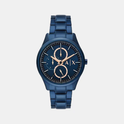 Dante Men Quartz Blue Dial Multi-Function Stainless Steel Watch AX1881 - Image 3