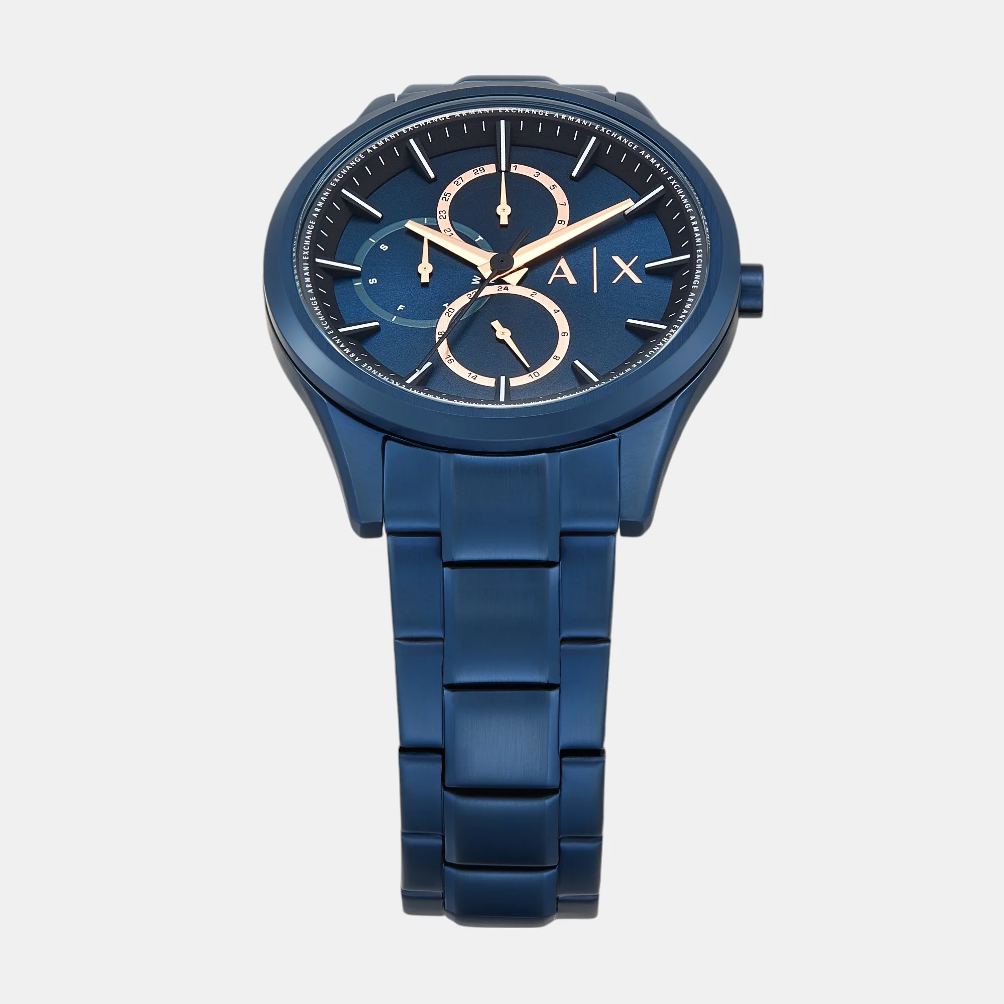 Dante Men Quartz Blue Dial Multi-Function Stainless Steel Watch AX1881 - Image 4