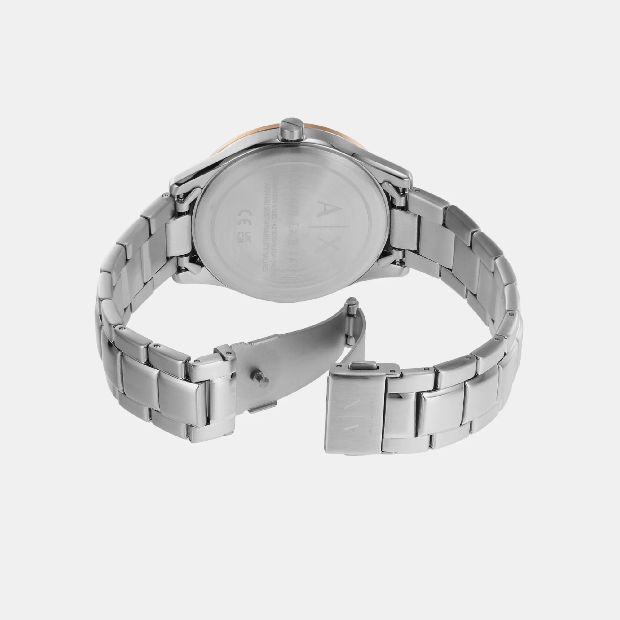 Dante Men Quartz Silver Dial Chronograph Stainless Steel Watch AX1870 - Image 2