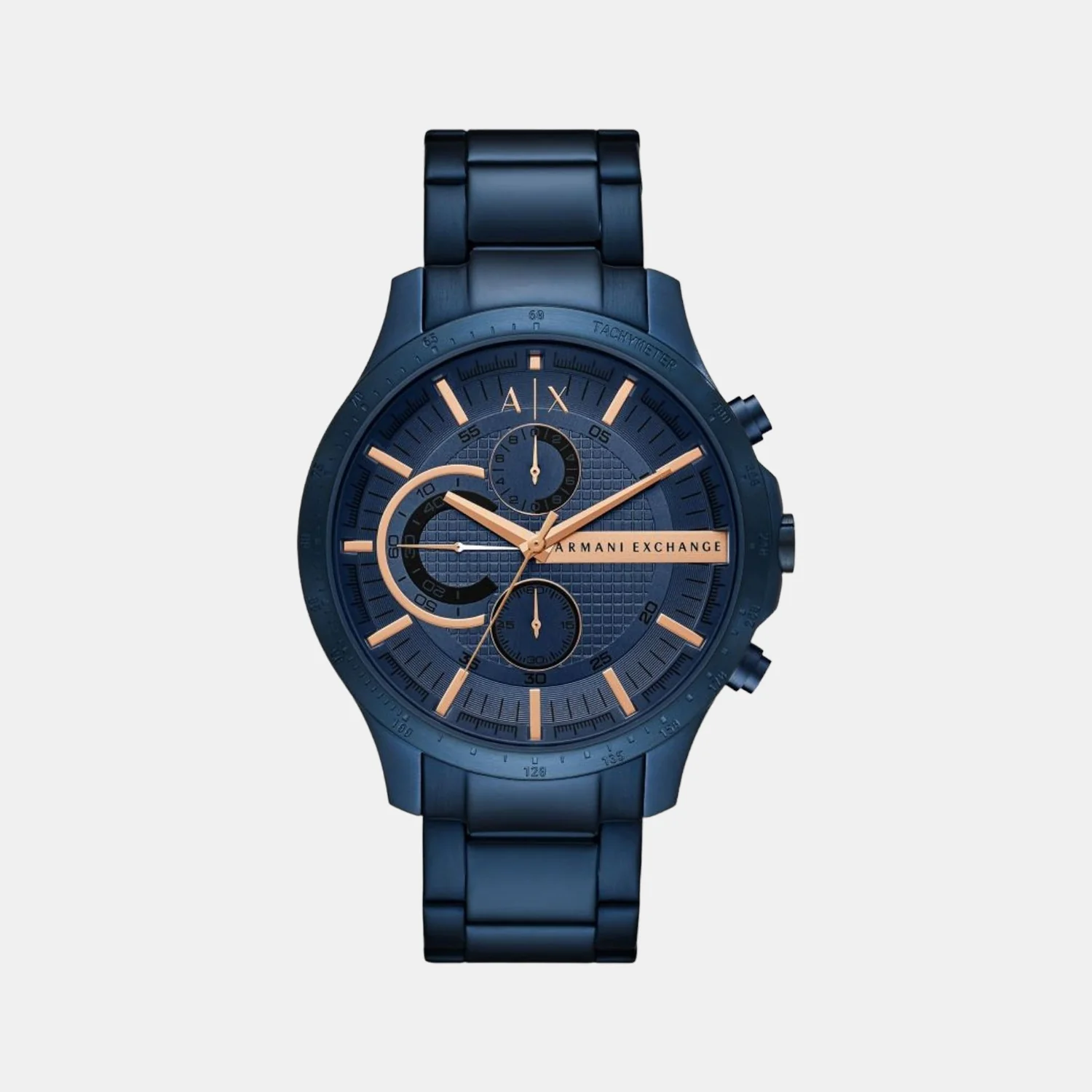 Hampton Men Quartz Blue Dial Chronograph Stainless Steel Watch AX2430 - Image 2