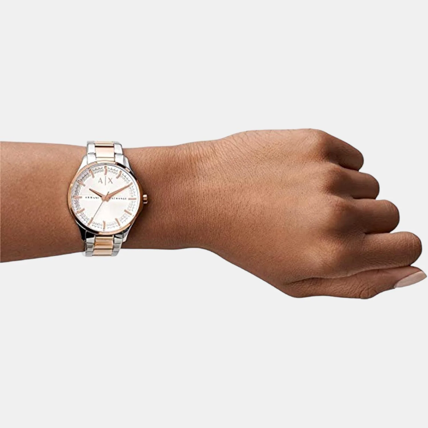 Lady Hampton Women Quartz White Dial Analog Stainless Steel Watch AX5258 - Image 2