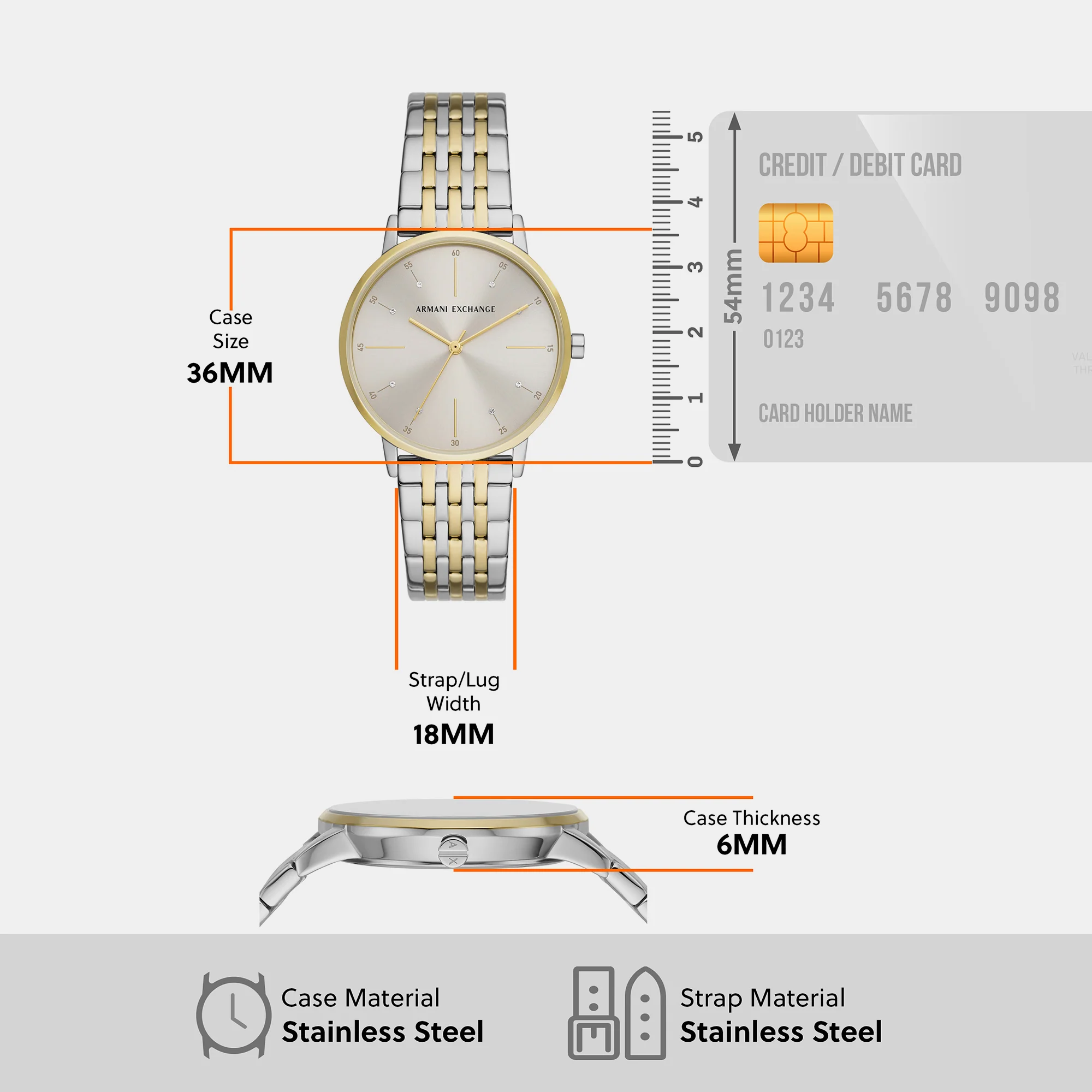Lola Women Quartz Grey Dial Analog Stainless Steel Watch AX5595 - Image 7