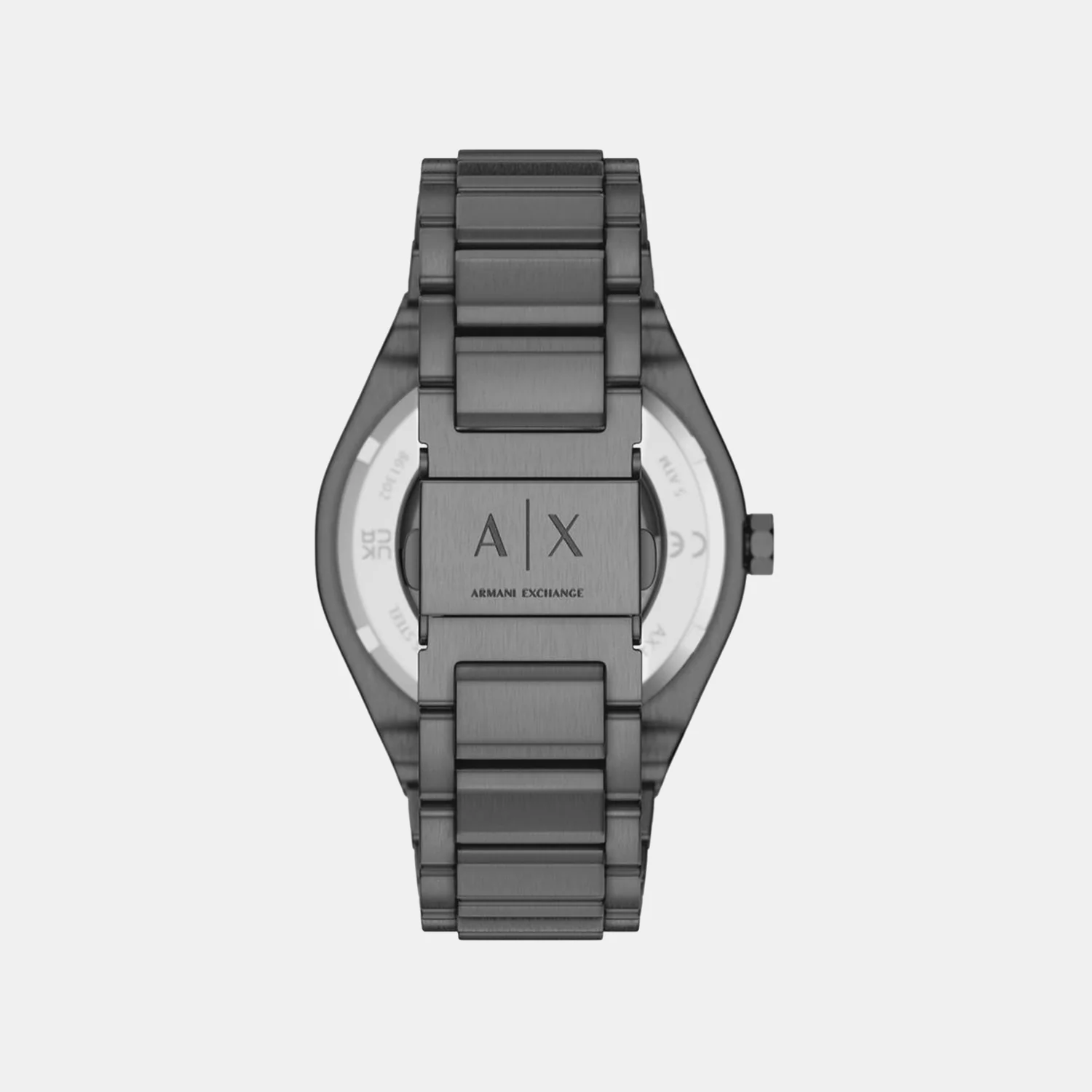 Men Automatic Grey Dial Analog Stainless Steel Watch AX4195 - Image 3