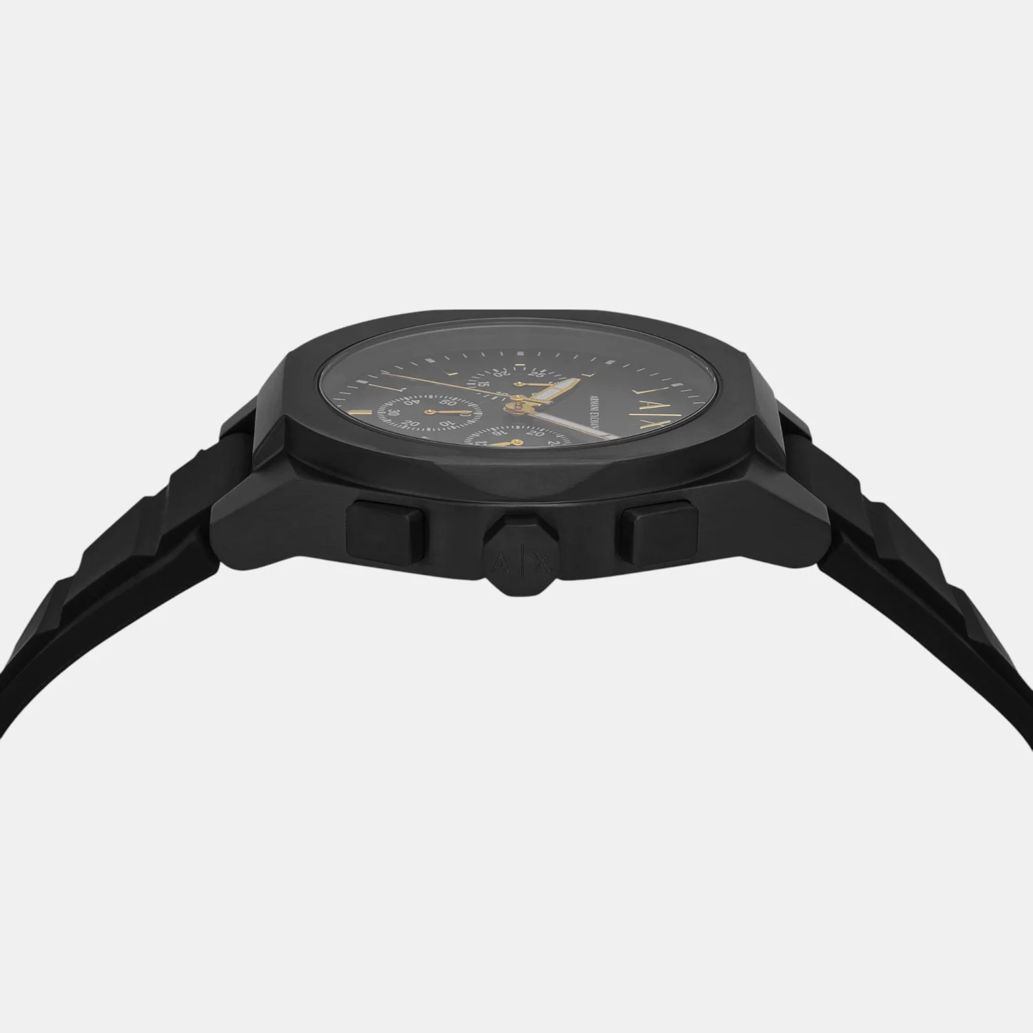 Men Quartz Black Dial Chronograph Silicone Watch AX7165SET - Image 5