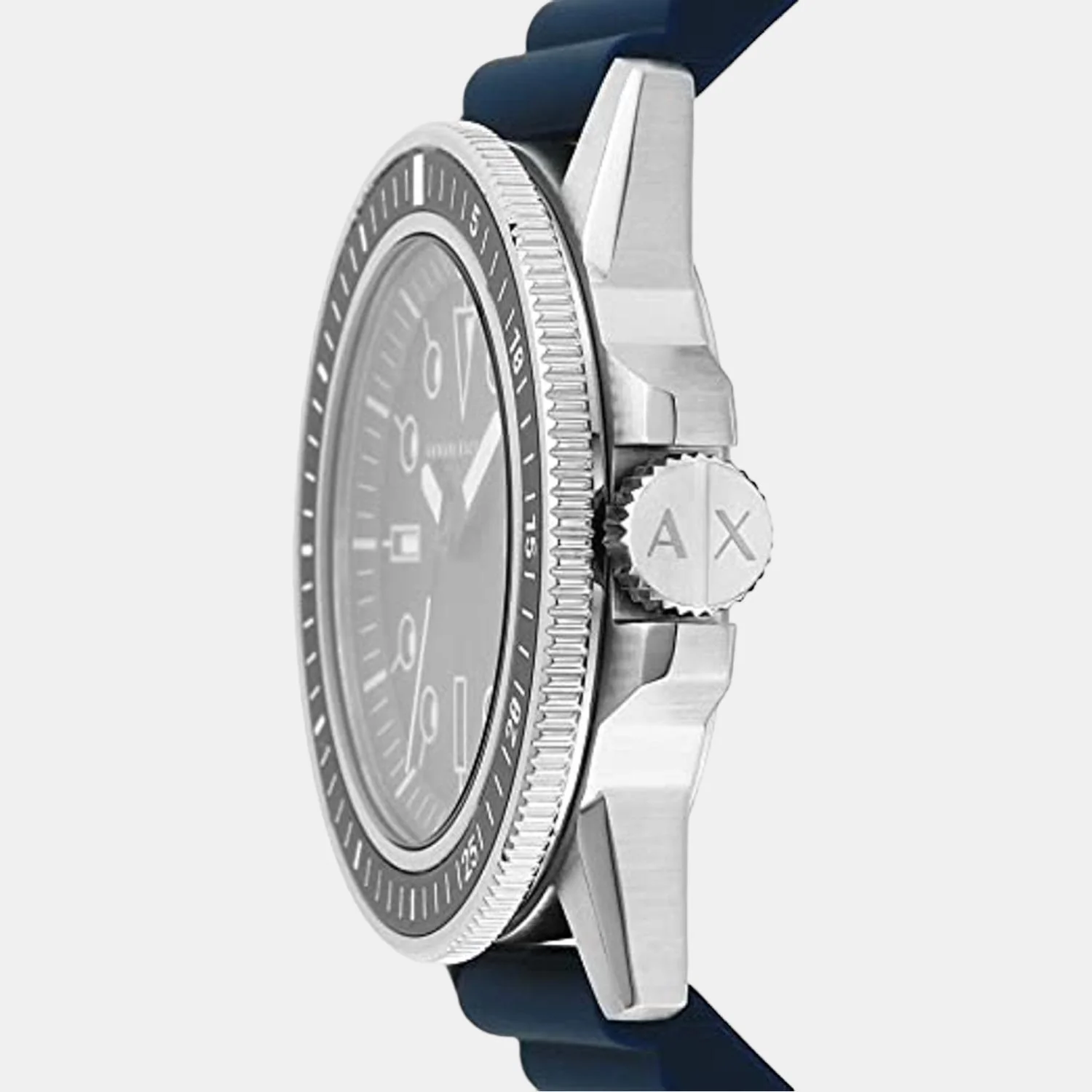 Men Quartz Blue Dial Analog Silicone Watch AX1851 - Image 3