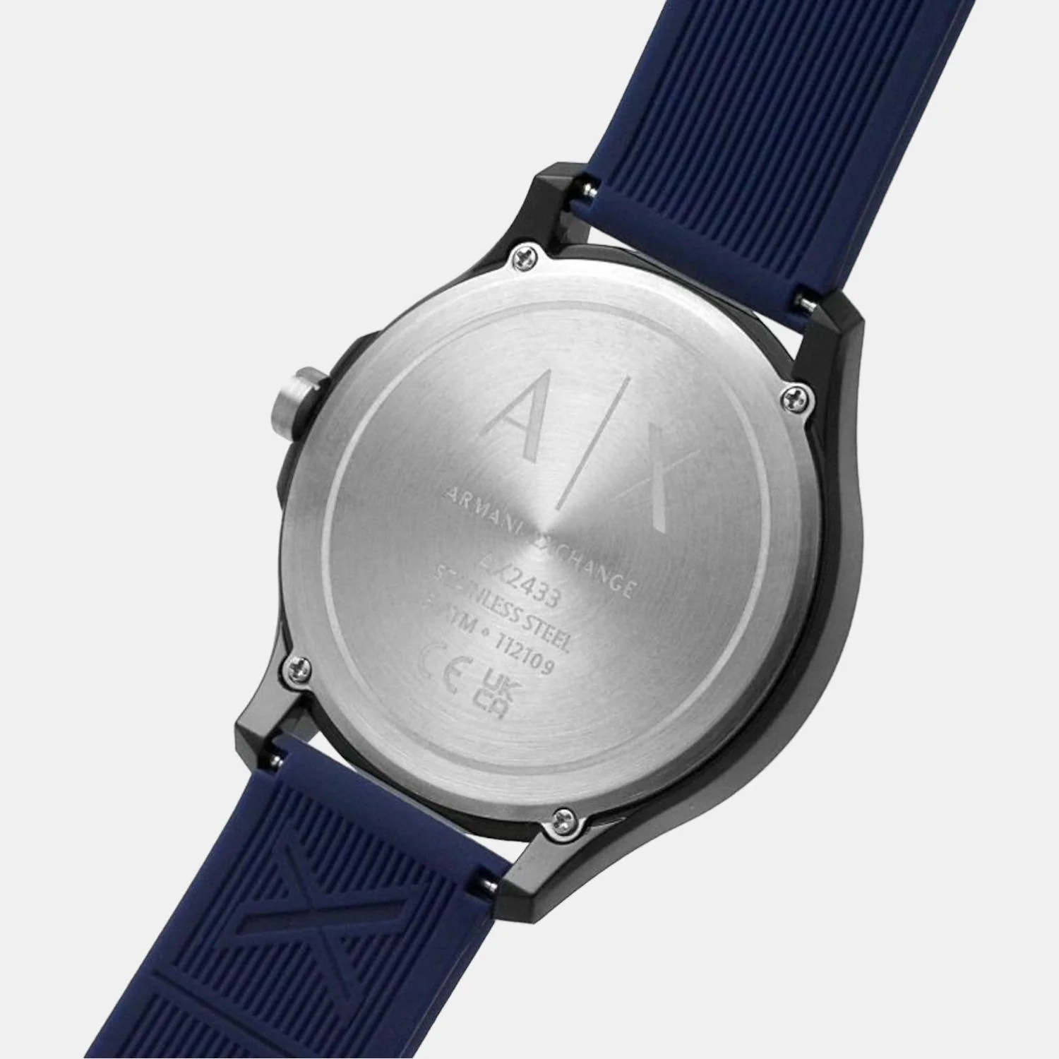 Men Quartz Blue Dial Analog Silicone Watch AX2433 - Image 5