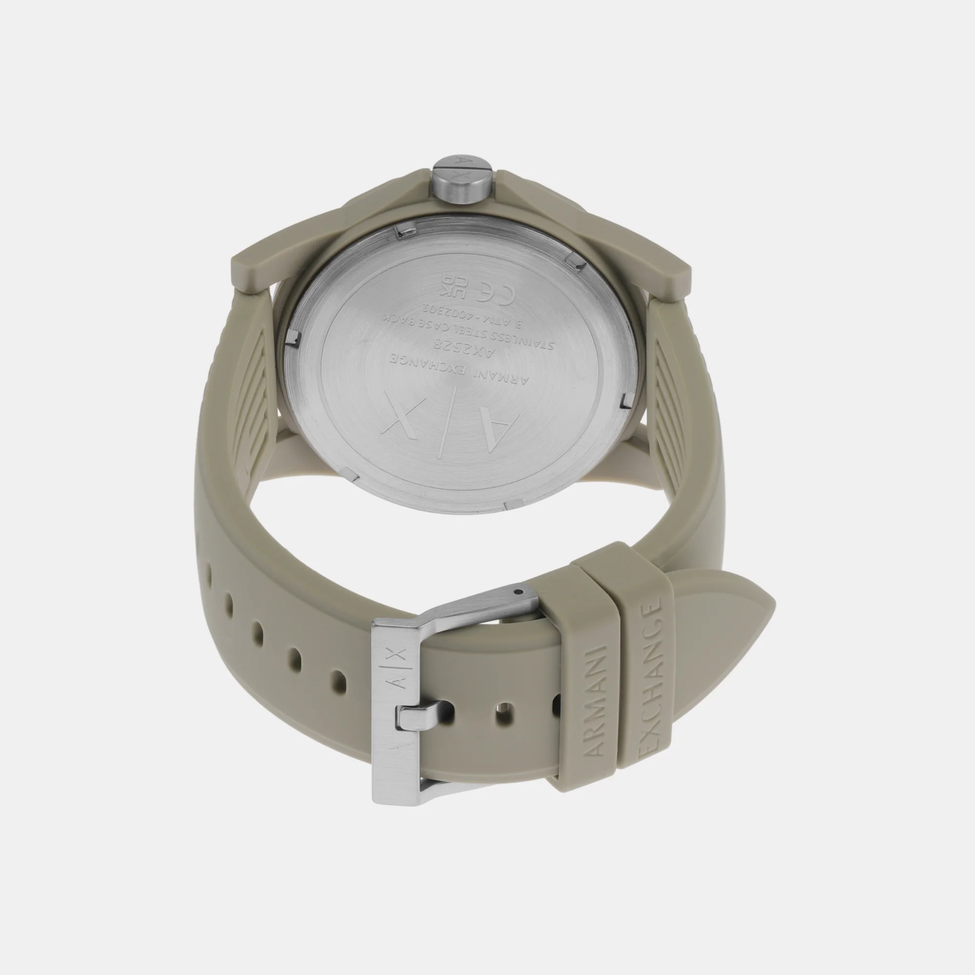 Men Quartz Brown Dial Analog Silicone Watch AX2528 - Image 2