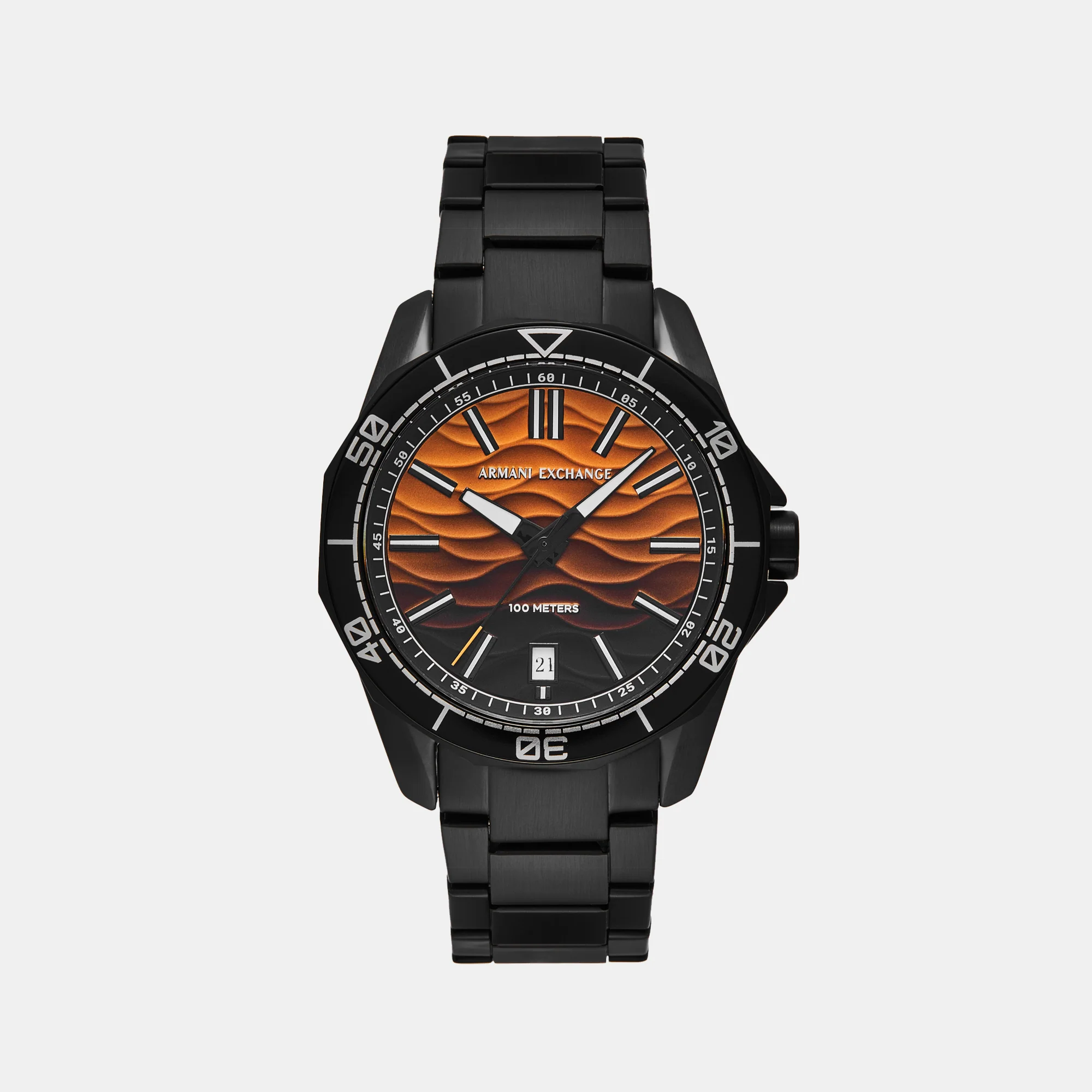 Men Quartz Dual Tone Dial Analog Stainless Steel Watch AX1964 - Image 2