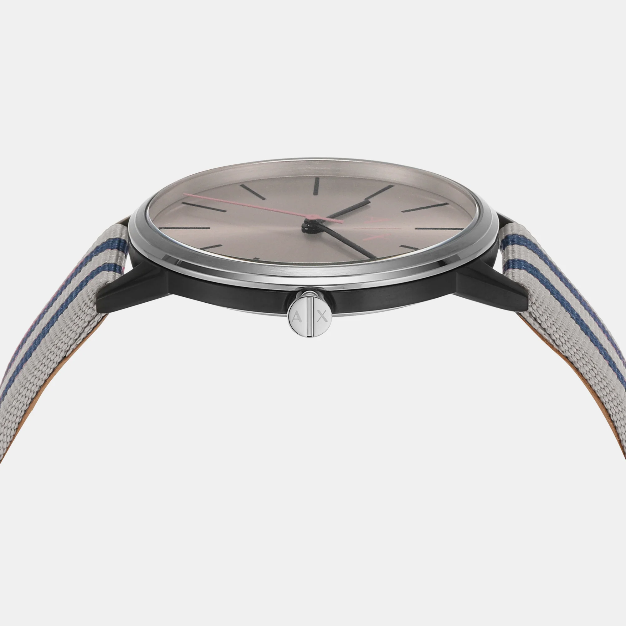 Men Quartz Grey Dial Analog Fabric Watch AX2757 - Image 4