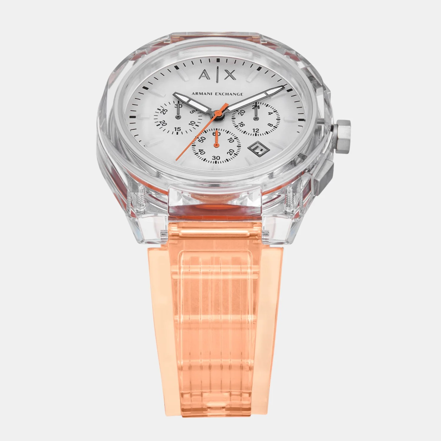 Men Quartz Grey Dial Chronograph Polyester Watch AX4164 - Image 3