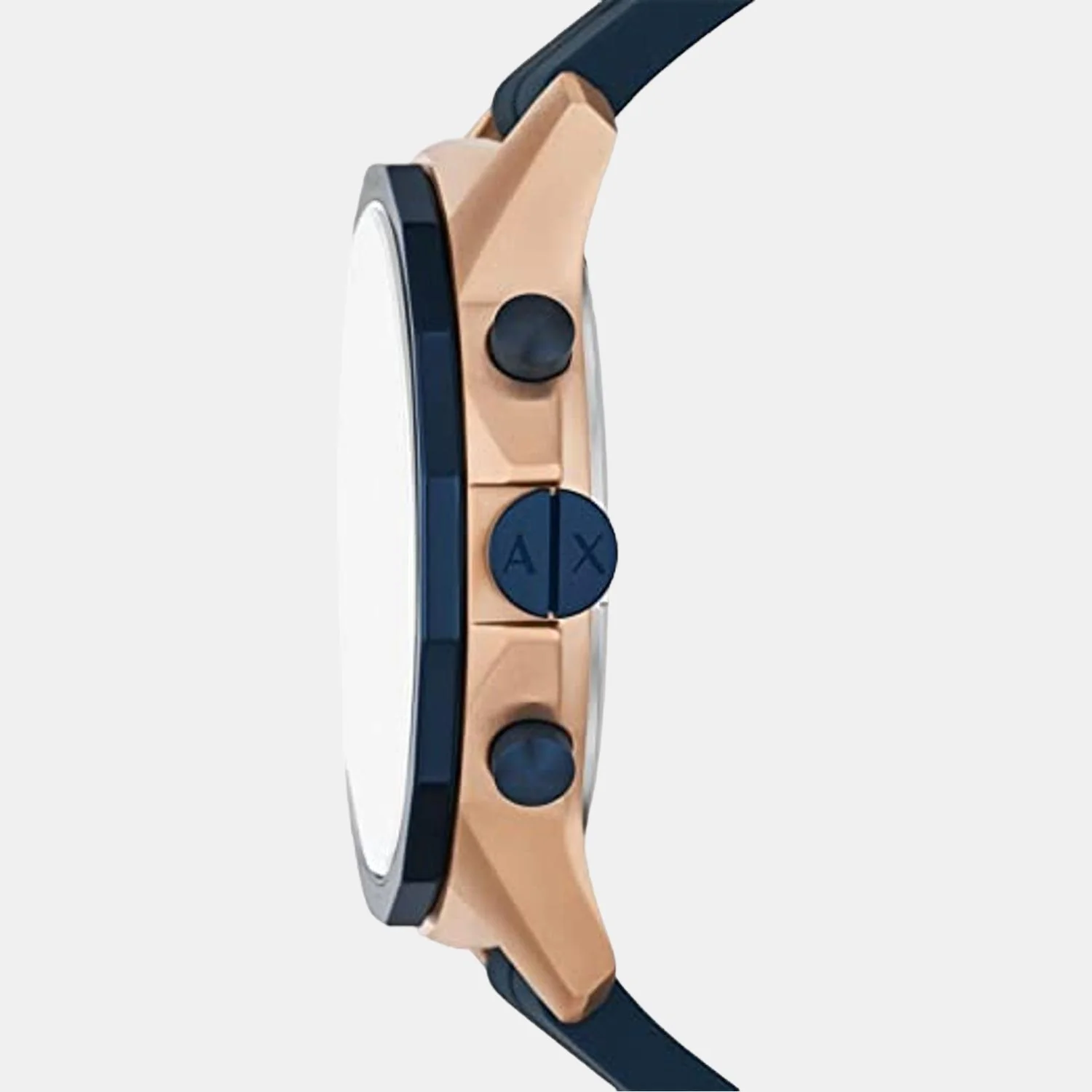 Men Quartz Rose Gold Dial Chronograph Silicone Watch AX1730 - Image 3