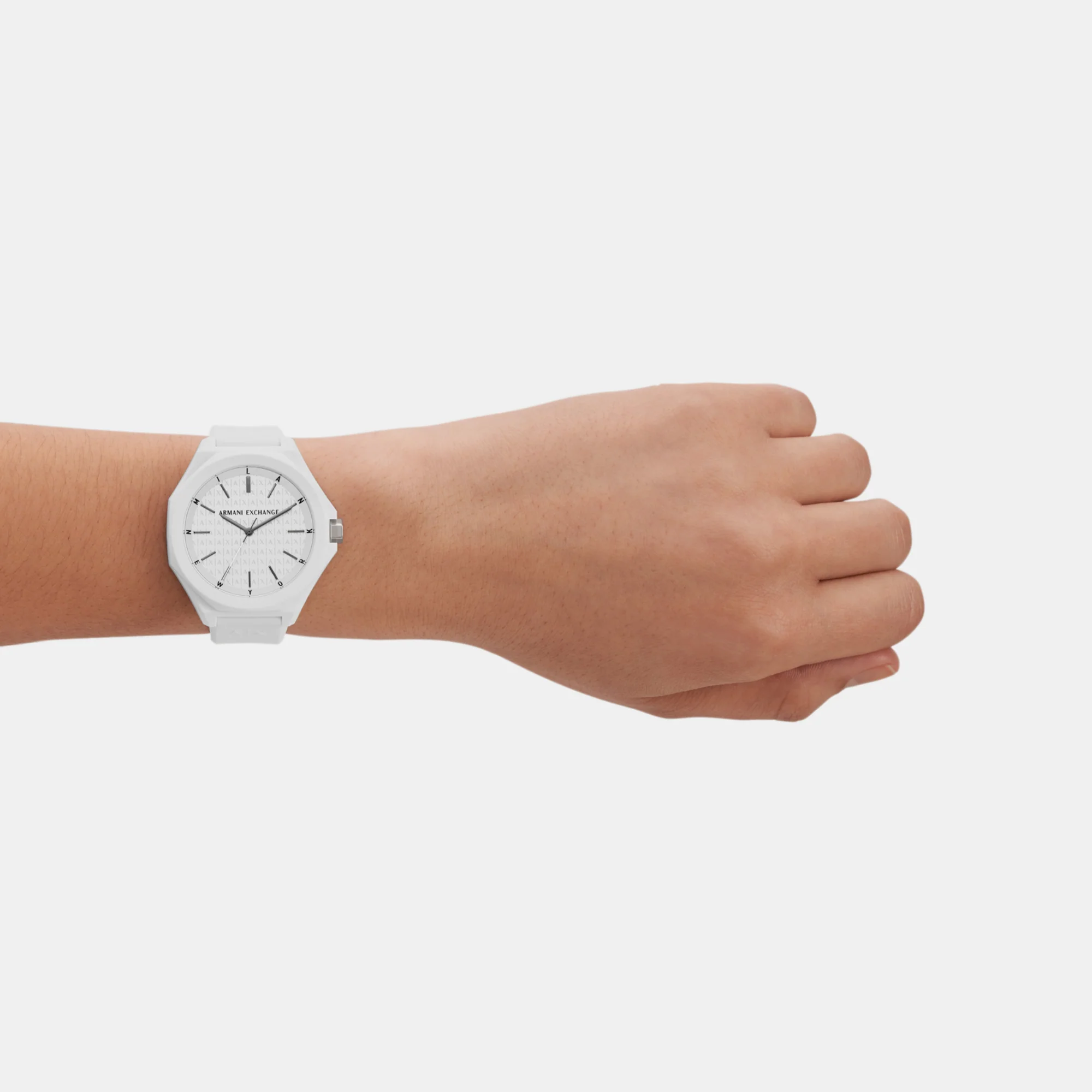 Men Quartz White Dial Analog Silicone Watch AX4602 - Image 3
