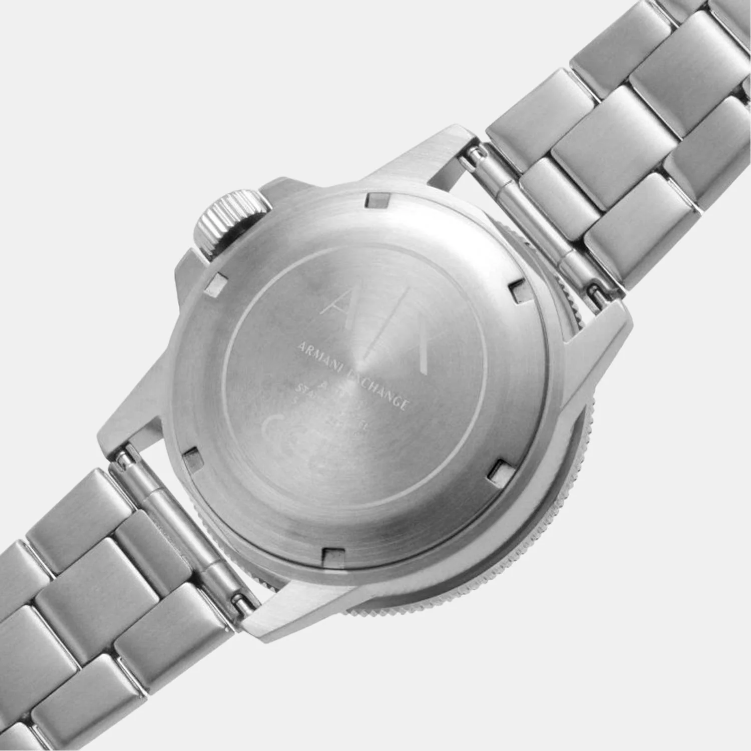 Men Quartz White Dial Analog Stainless Steel Watch AX1853 - Image 5