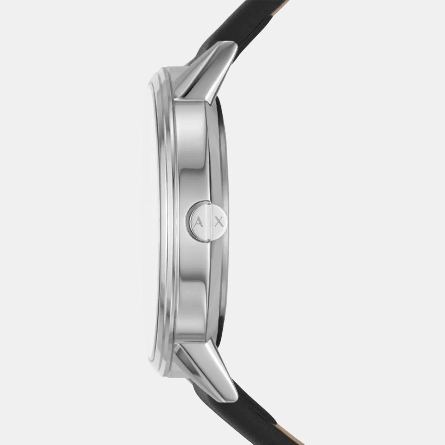Na Men Quartz Black Dial Chronograph Leather Watch AX2745 - Image 3