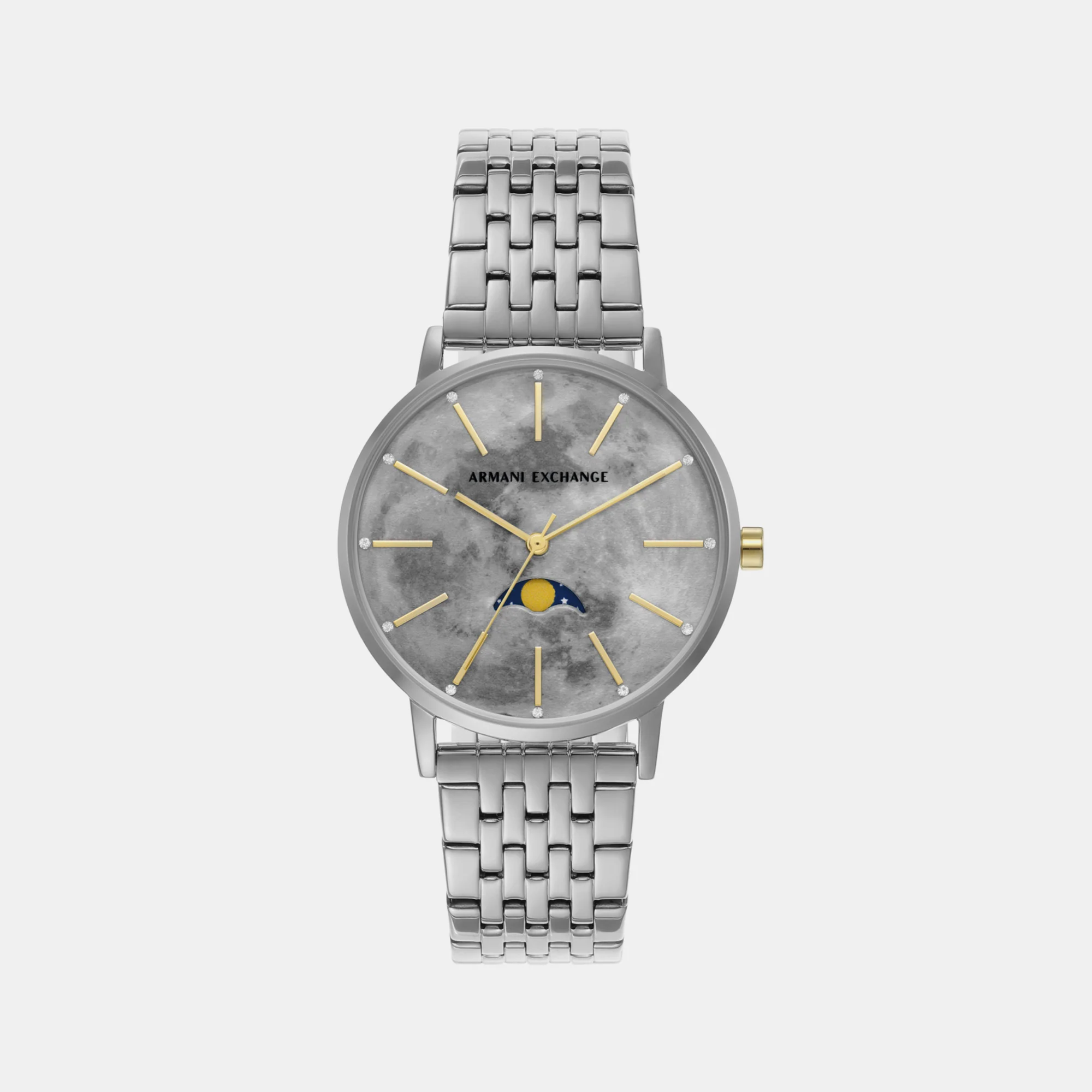 Na Women Quartz Grey Dial Analog Stainless Steel Watch AX5585