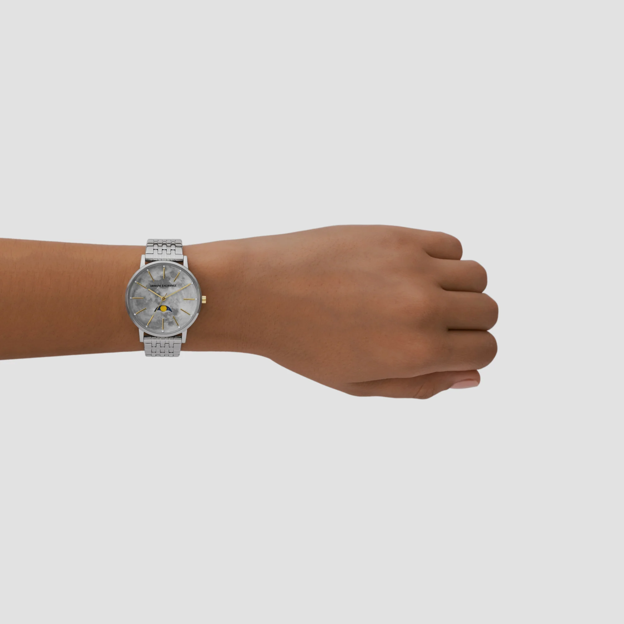 Na Women Quartz Grey Dial Analog Stainless Steel Watch AX5585 - Image 3
