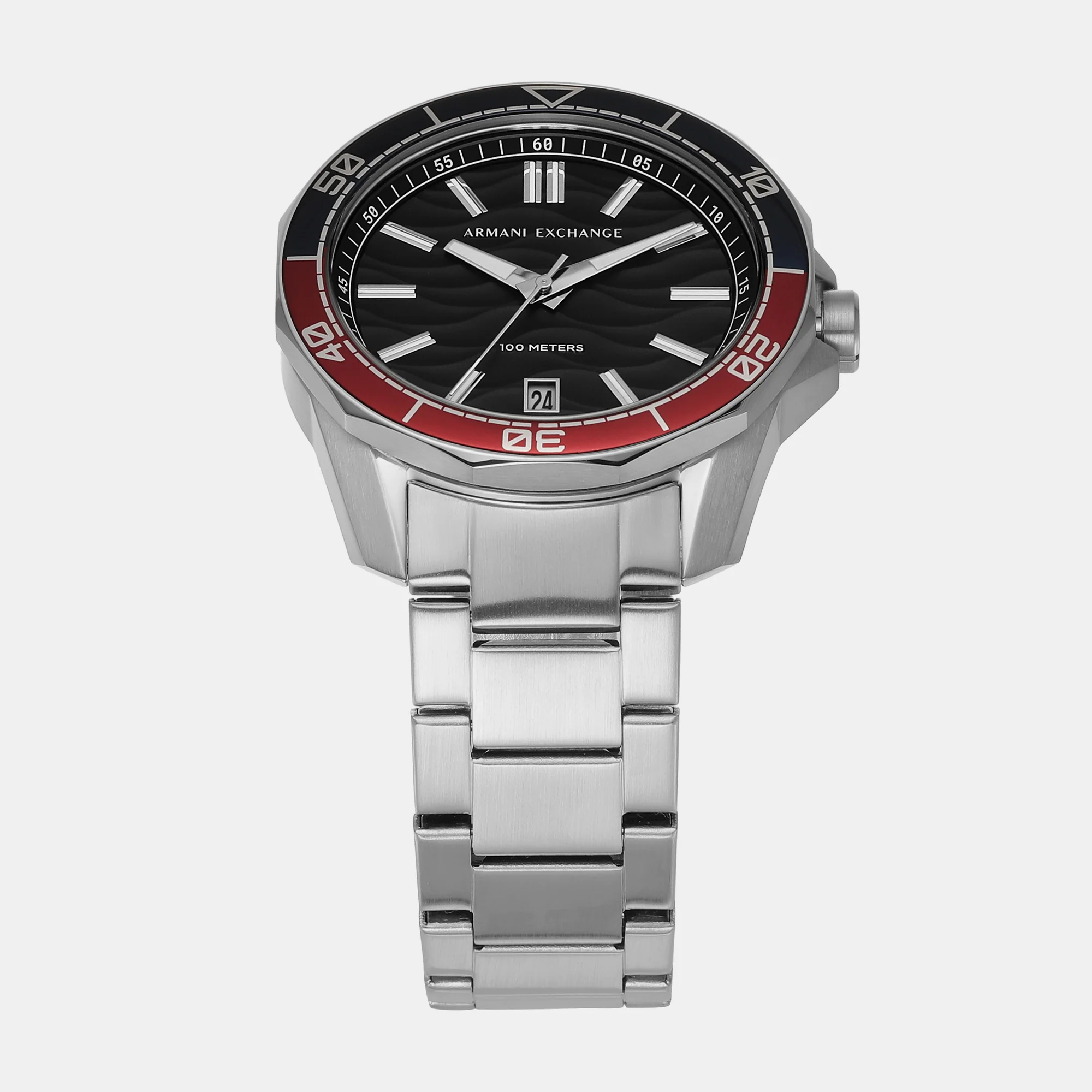 Spencer Men Quartz Black Dial Analog Stainless Steel Watch AX1955 - Image 3
