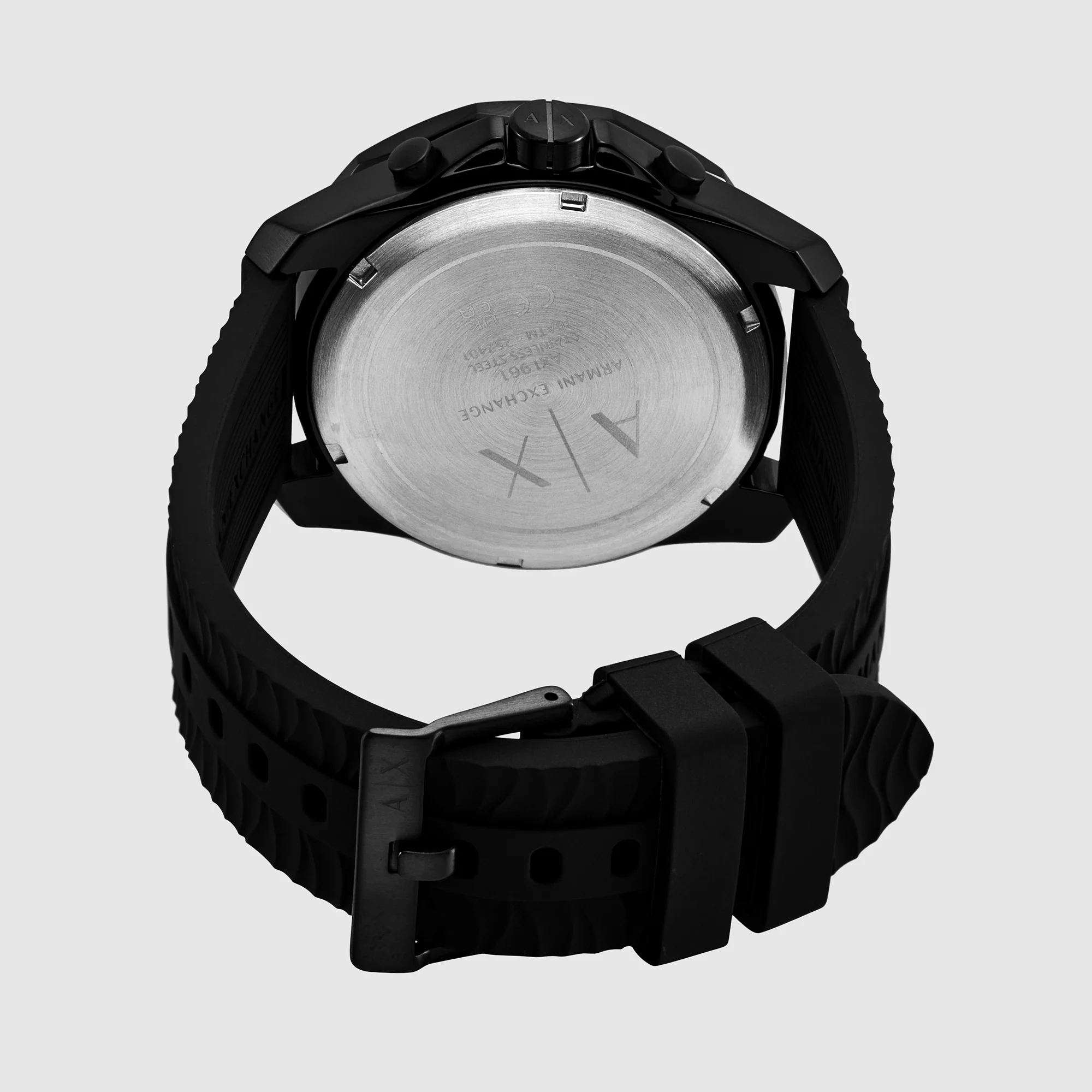 Spencer Men Quartz Black Dial Chronograph Silicone Watch AX1961 - Image 3