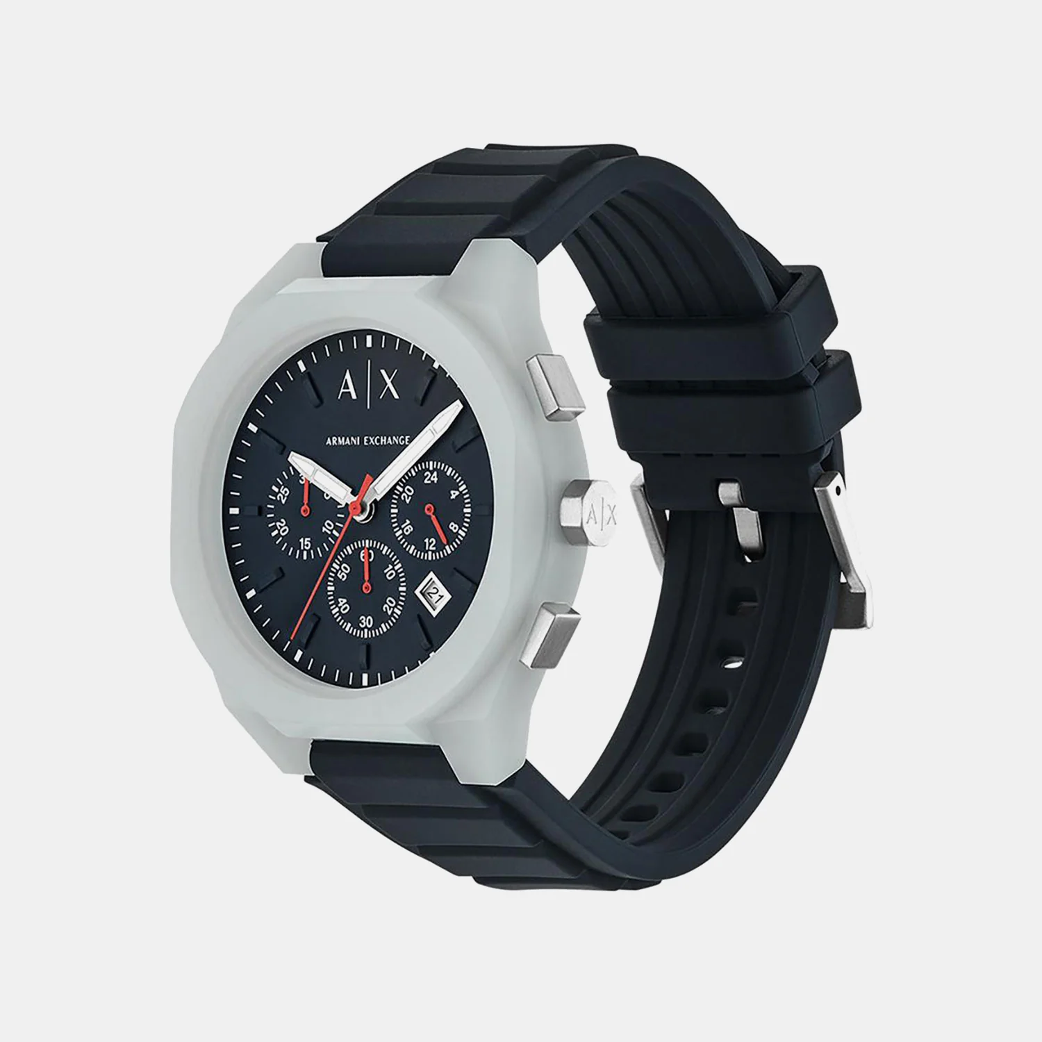Sync Men Quartz Blue Dial Chronograph Silicone Watch AX4172 - Image 2