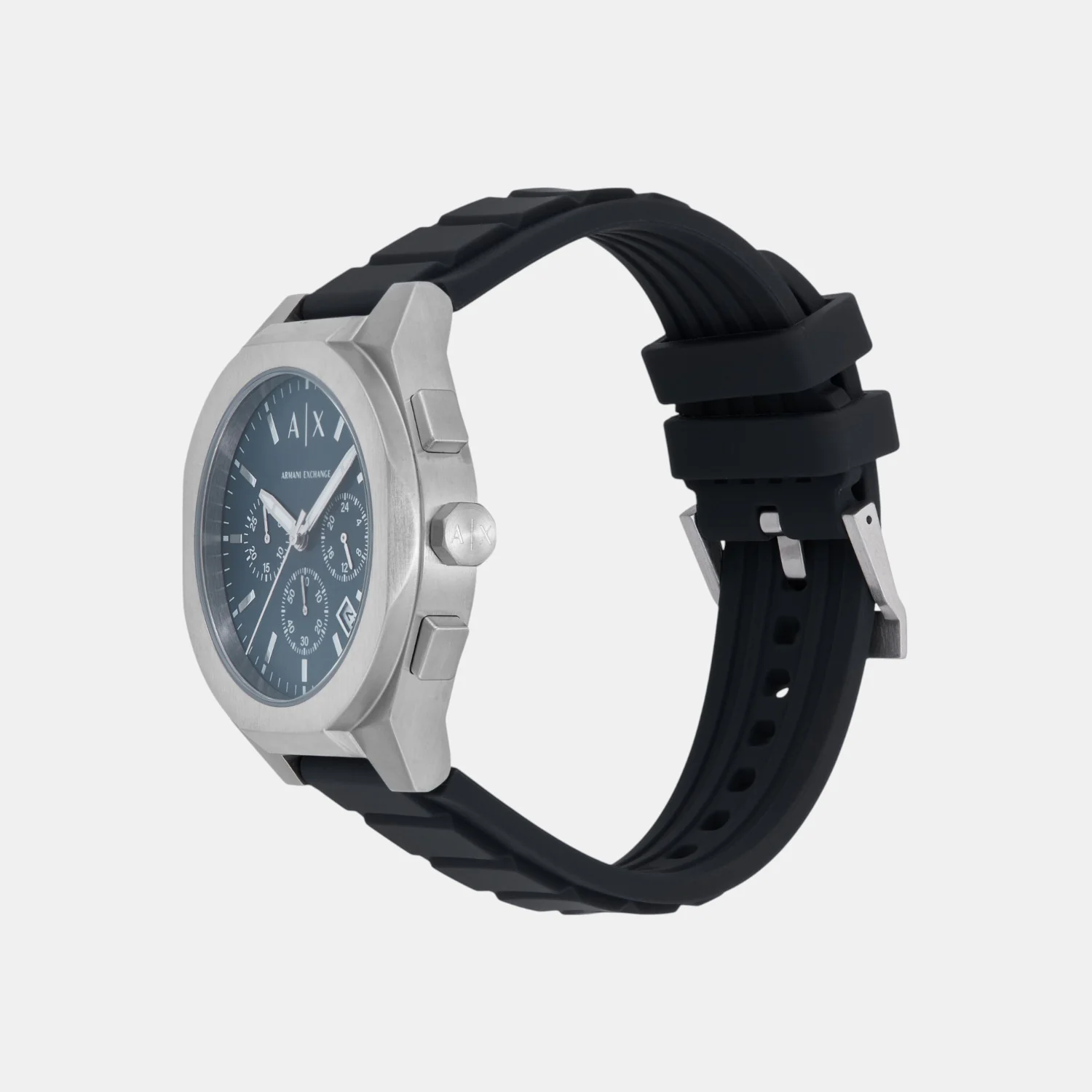 Sync Men Quartz Blue Dial Chronograph Silicone Watch AX4185 - Image 3