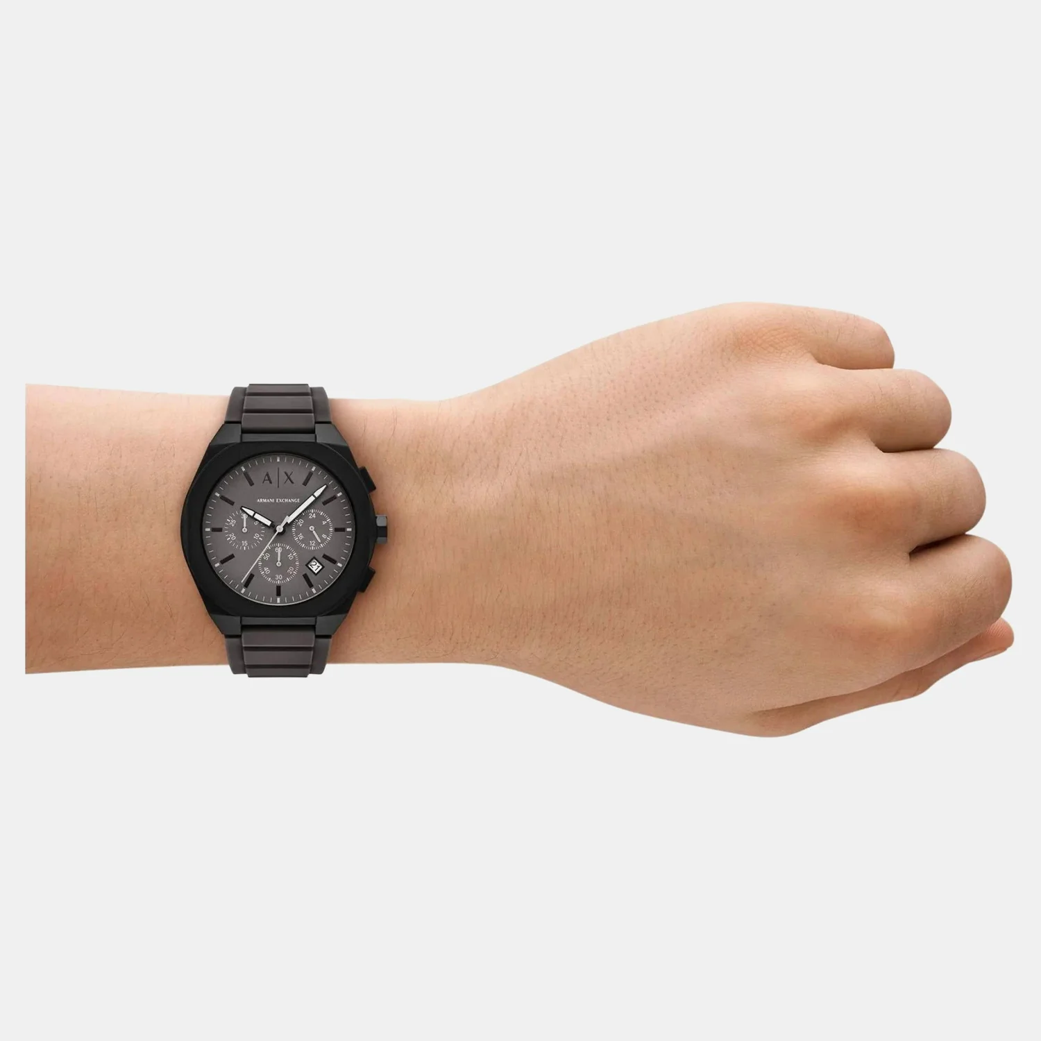 Sync Men Quartz Grey Dial Chronograph Silicone Watch AX4191 - Image 7