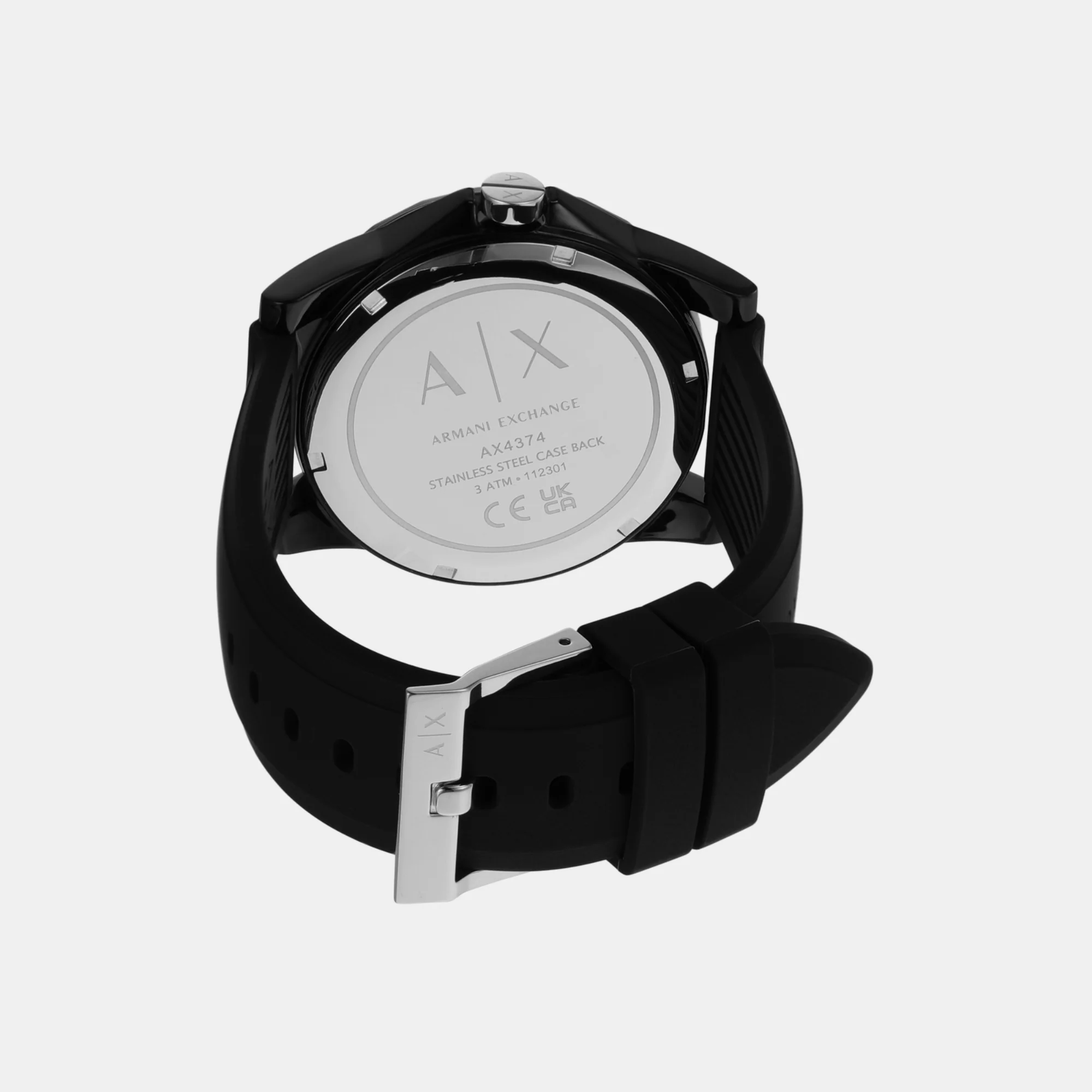 Women Quartz Black Dial Analog Silicone Watch AX4374 - Image 2